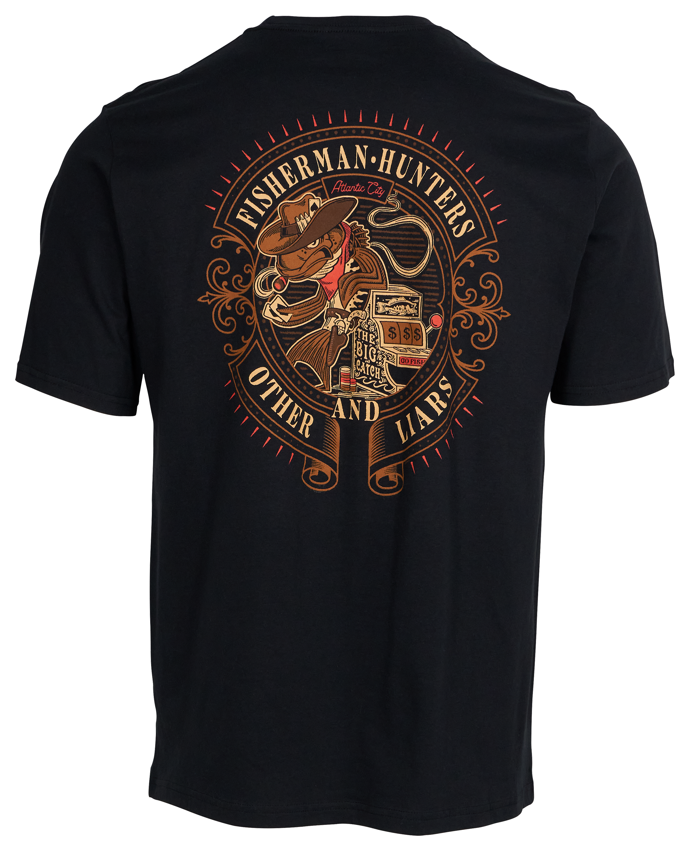 Image of Bass Pro Shops Bass Gambler Short-Sleeve T-Shirt for Men - Black - New Jersey - 3XL