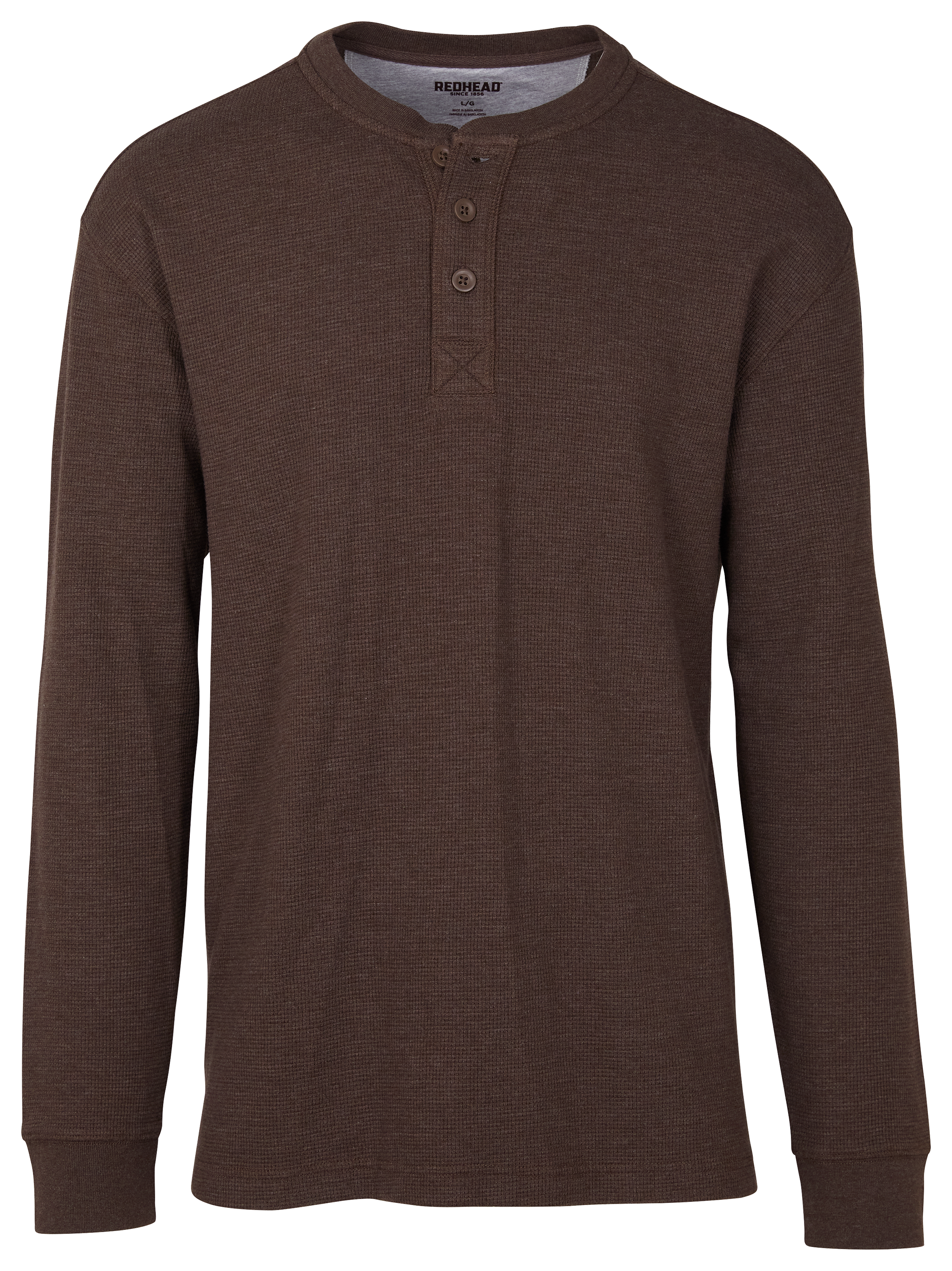 Image of RedHead Thermal Henley Long-Sleeve Shirt for Men - Java Heather - S