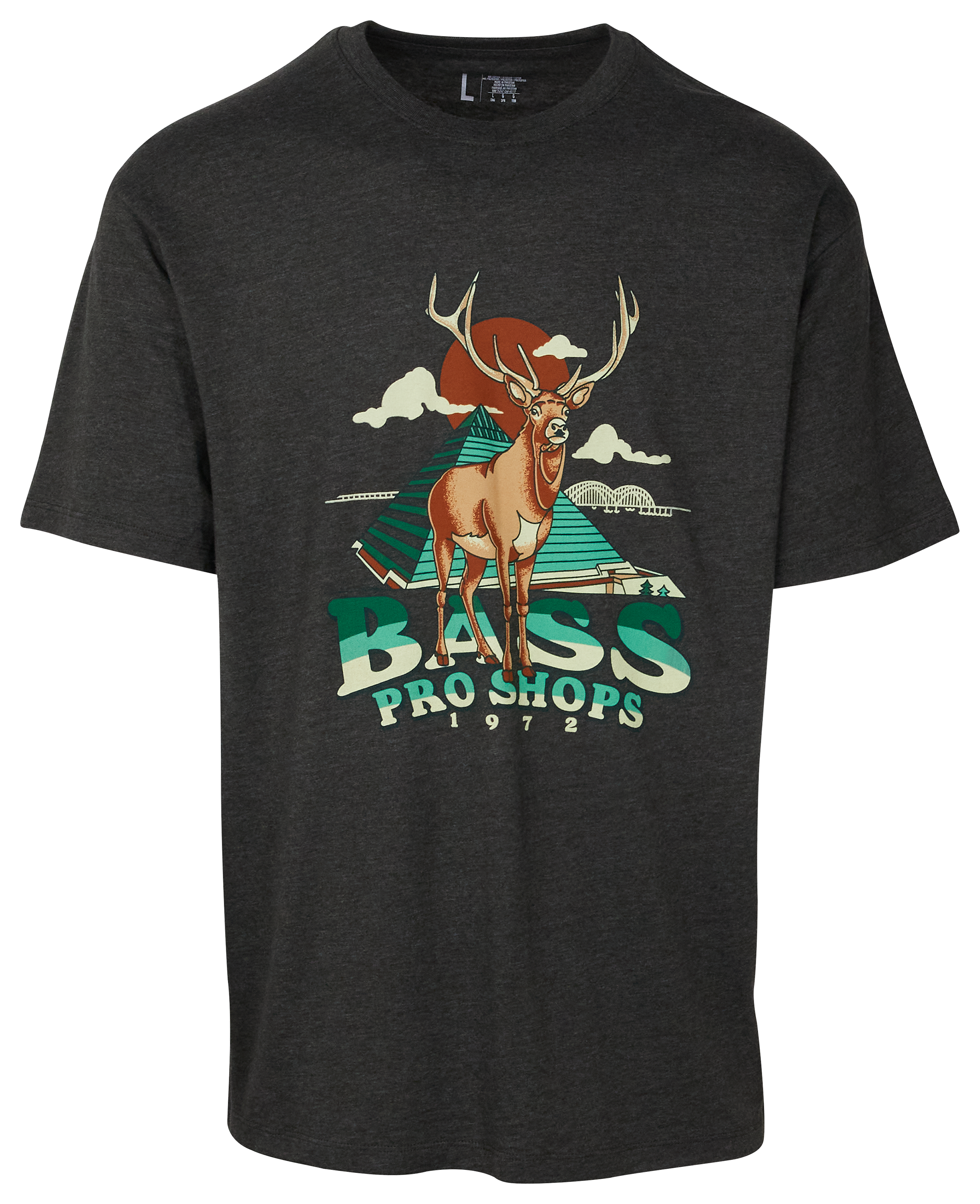 Image of Bass Pro Shops Memphis Pyramid Buck Short-Sleeve T-Shirt for Men - Olive