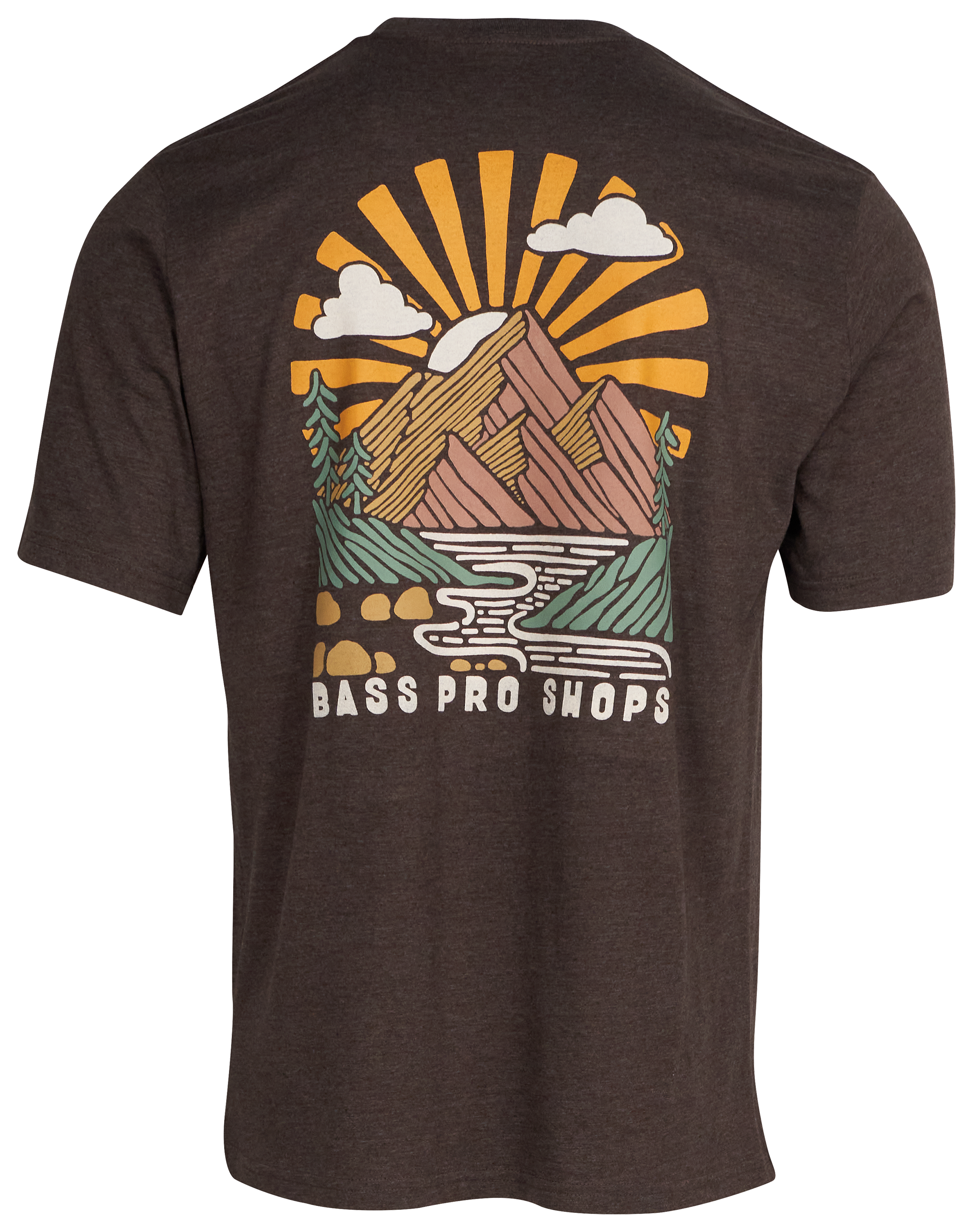 Image of Bass Pro Shops Not To Be Found Short-Sleeve T-Shirt for Men - Heather Brown