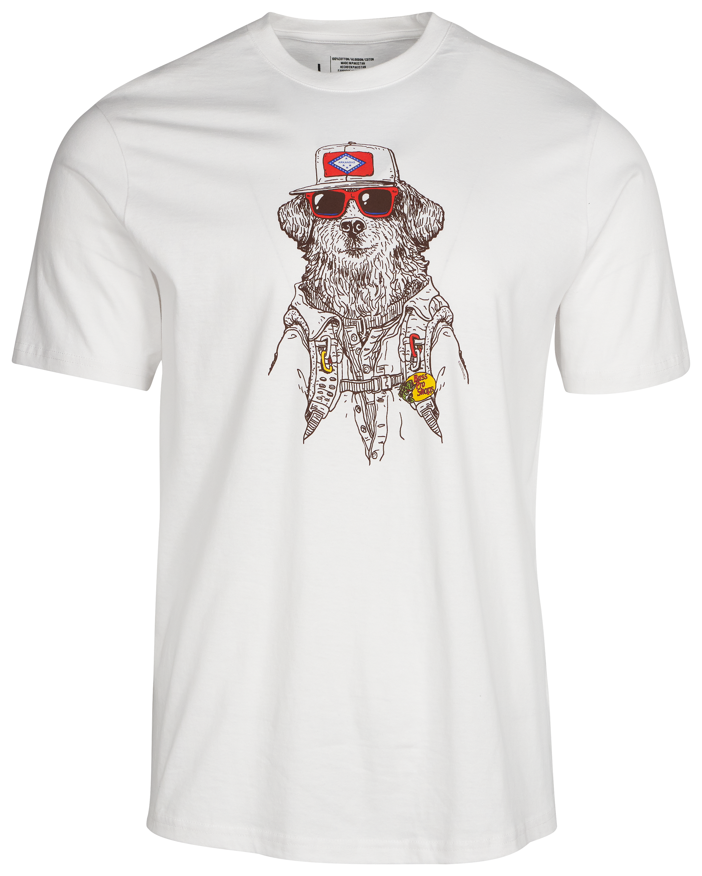 Image of Bass Pro Shops Bass Hound State Graphic Short-Sleeve T-Shirt for Men - Arkansas