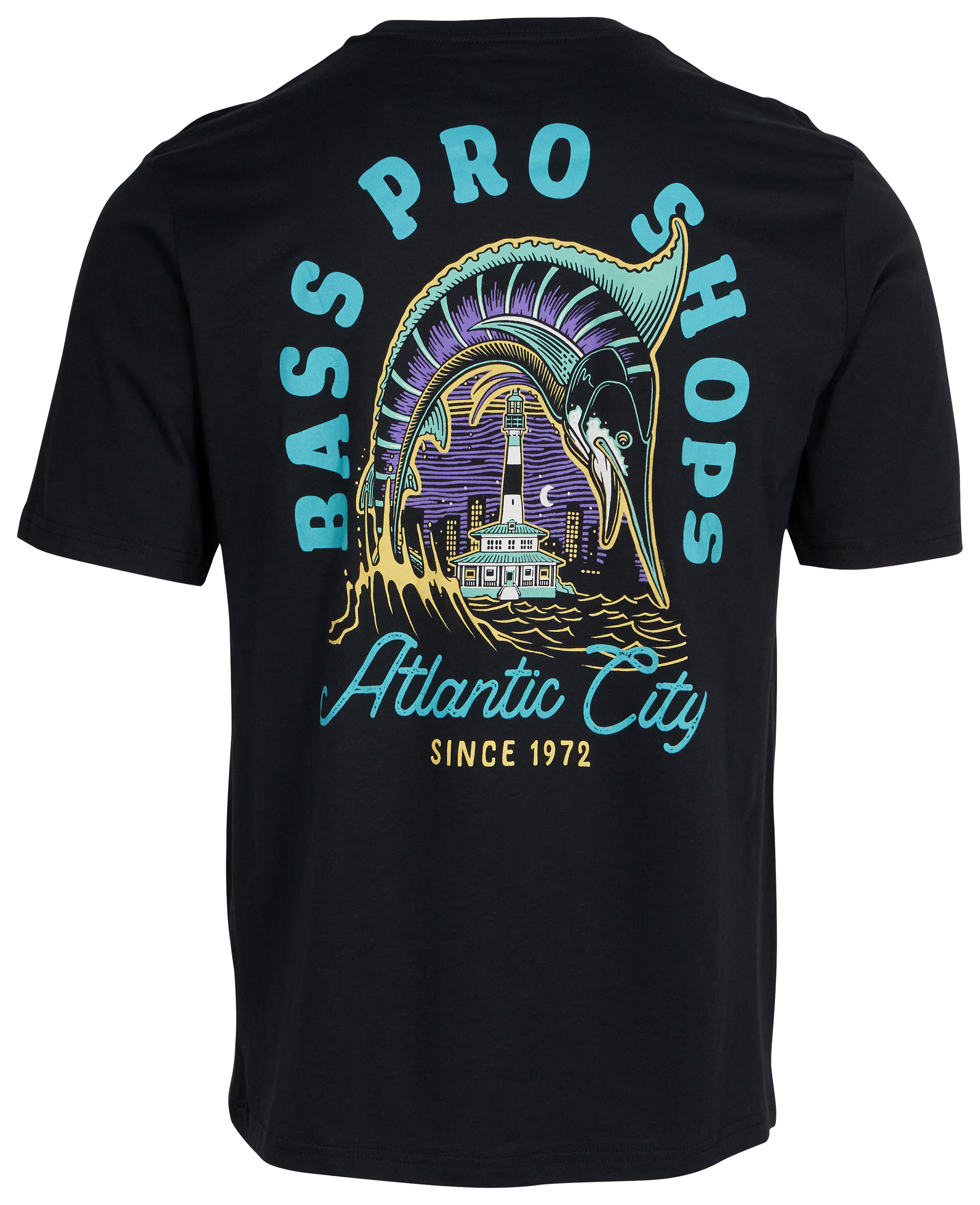 Image of Bass Pro Shops Atlantic City Marlin Short-Sleeve T-Shirt for Men - Black - M