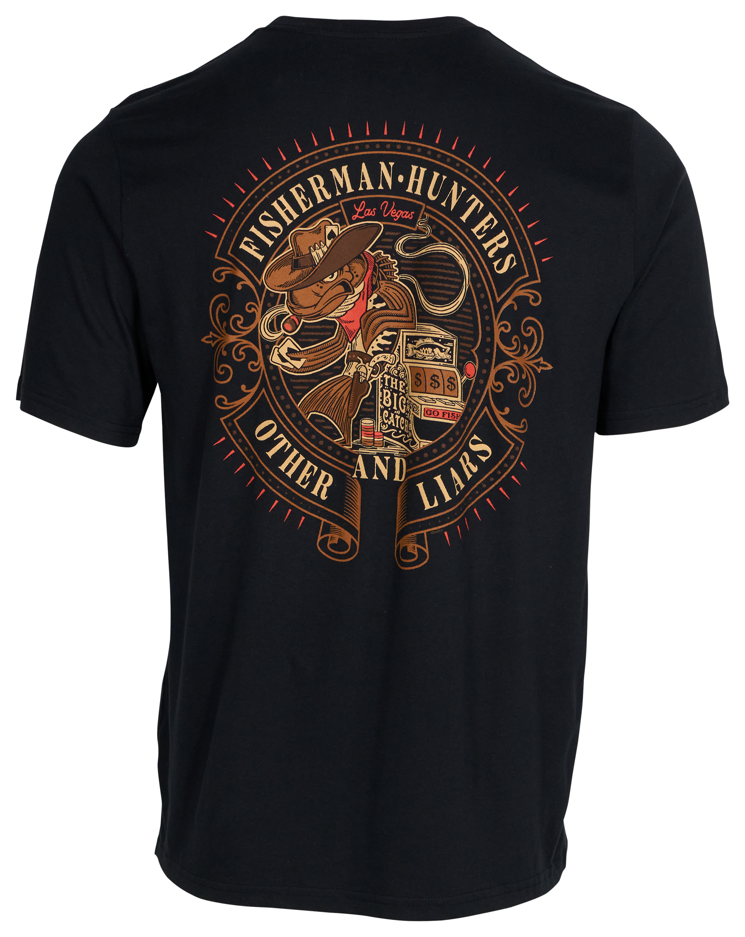 Image of Bass Pro Shops Bass Gambler Short-Sleeve T-Shirt for Men - Black - Nevada- L