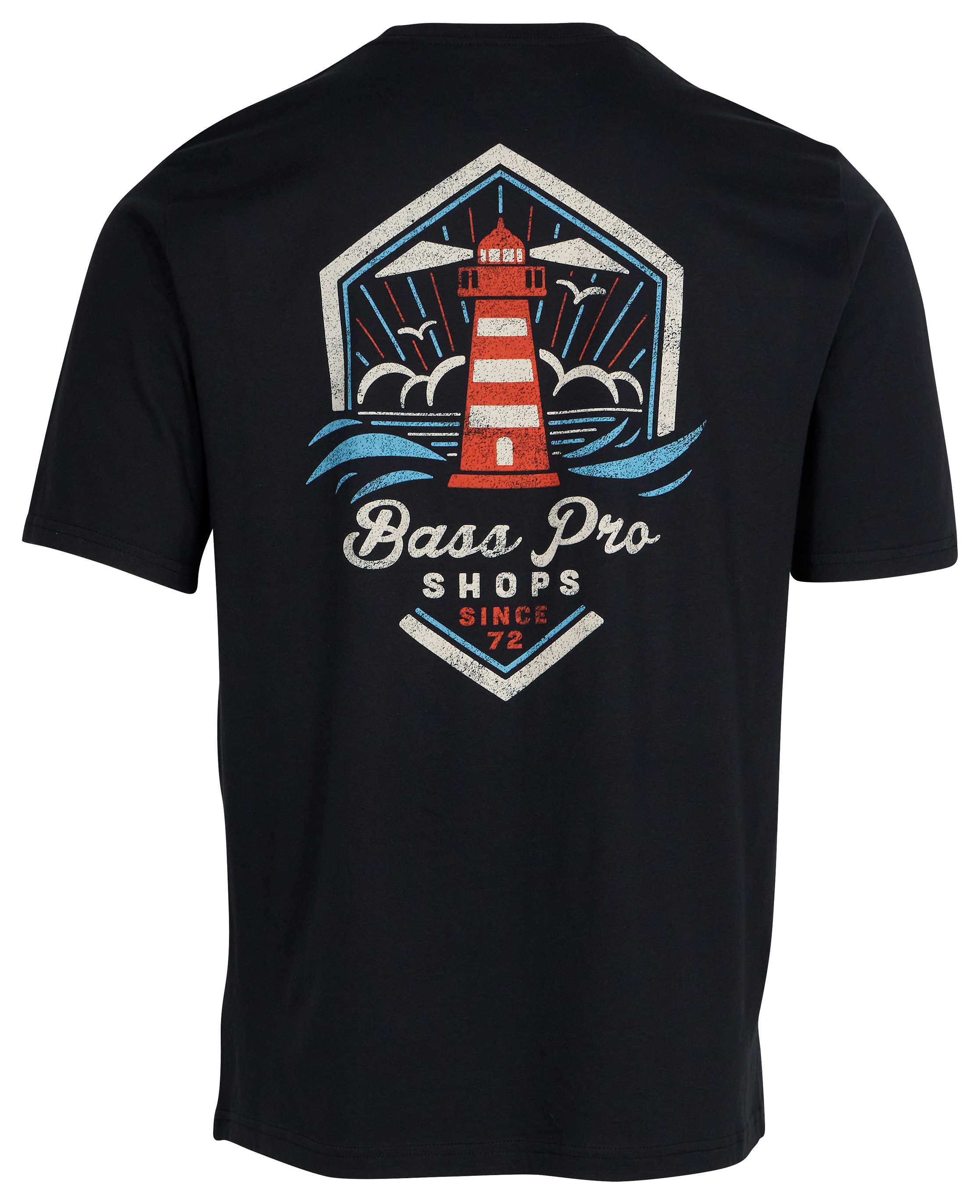 Image of Bass Pro Shops Diamond Lighthouse Short-Sleeve T-Shirt for Men - Black - S