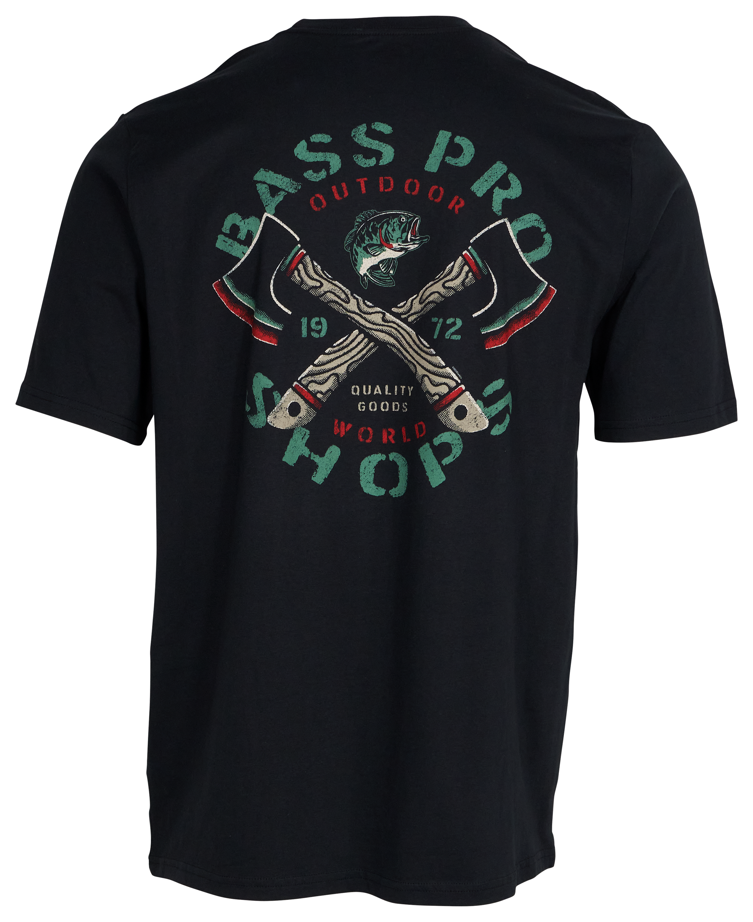 Image of Bass Pro Shops Crossed Axes Short-Sleeve T-Shirt for Men - Black - M