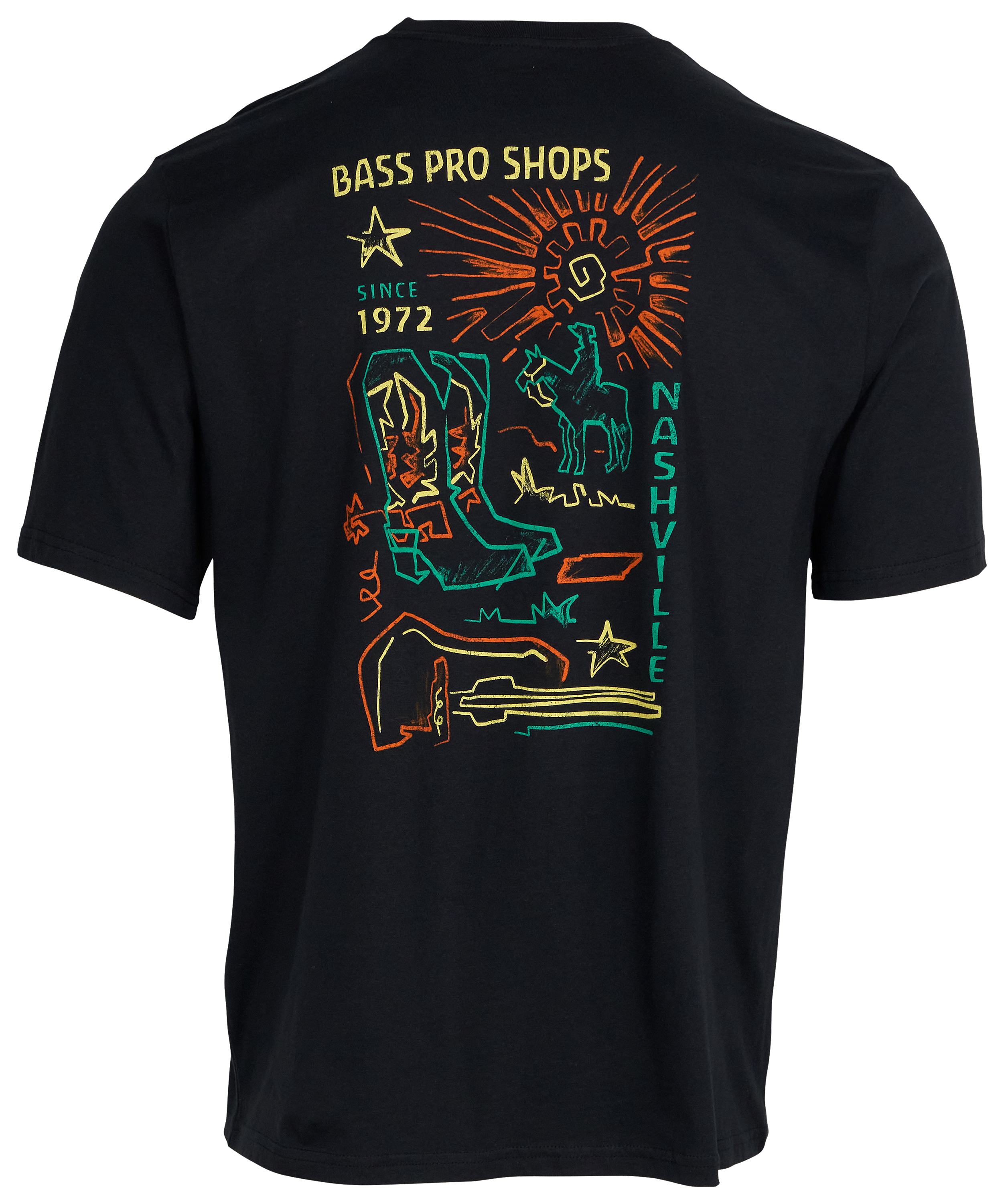 Image of Bass Pro Shops Nashville Collage Short-Sleeve T-Shirt for Men - NSH/Black - XL
