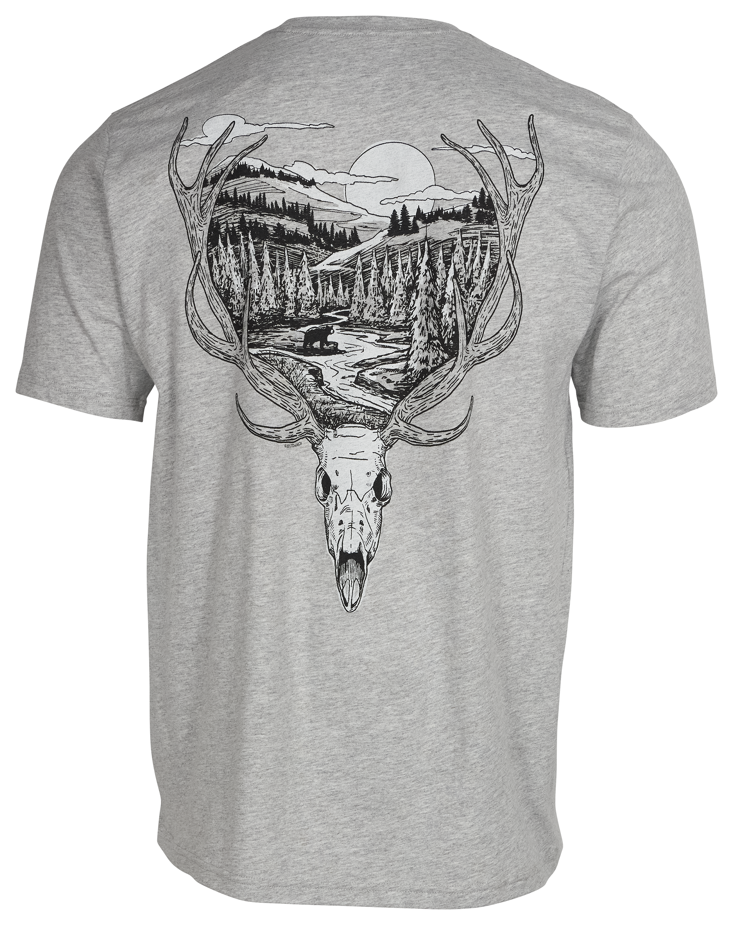 Image of Bass Pro Shops Antler Landscape Short-Sleeve T-Shirt for Men - Heather Gray