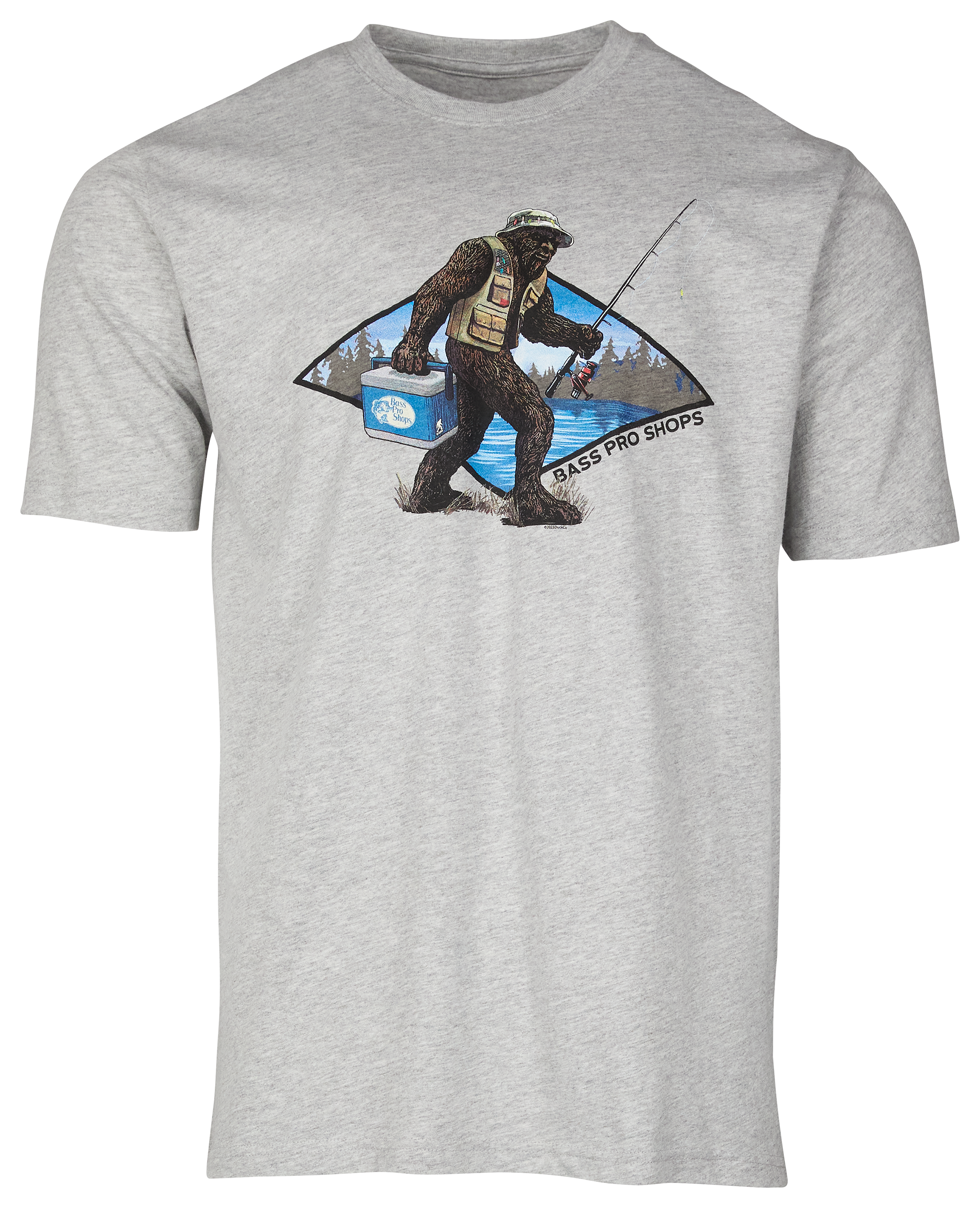 Image of Bass Pro Shops Lake Sasquatch Short-Sleeve T-Shirt for Men - Heather Gray