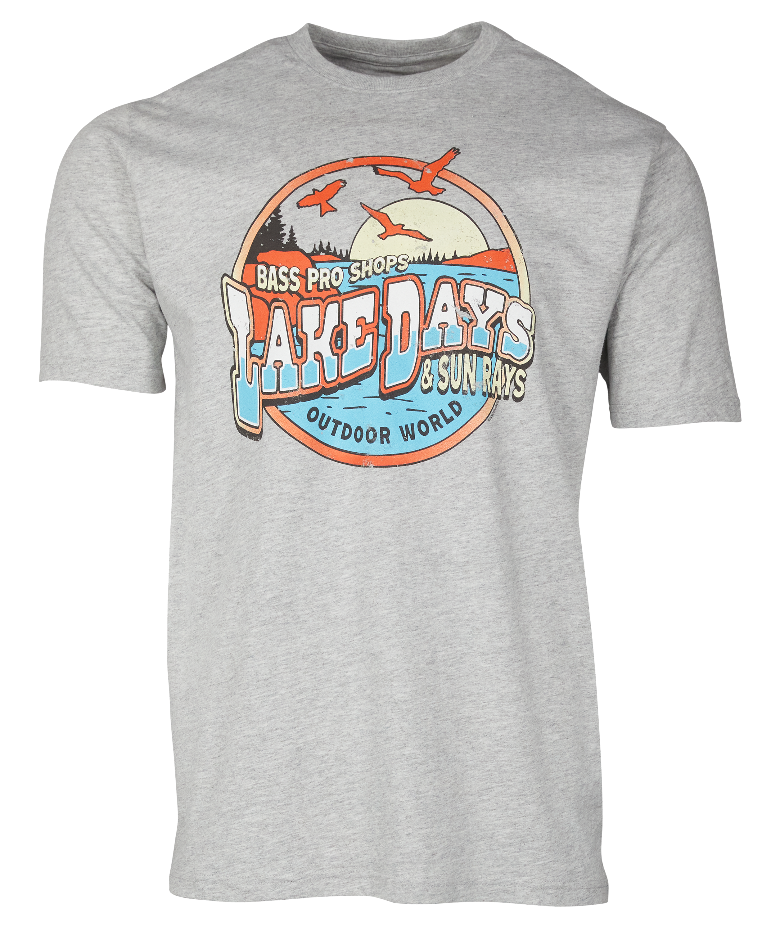 Image of Bass Pro Shops Lake Days Short-Sleeve T-Shirt for Men - Heather Gray - L