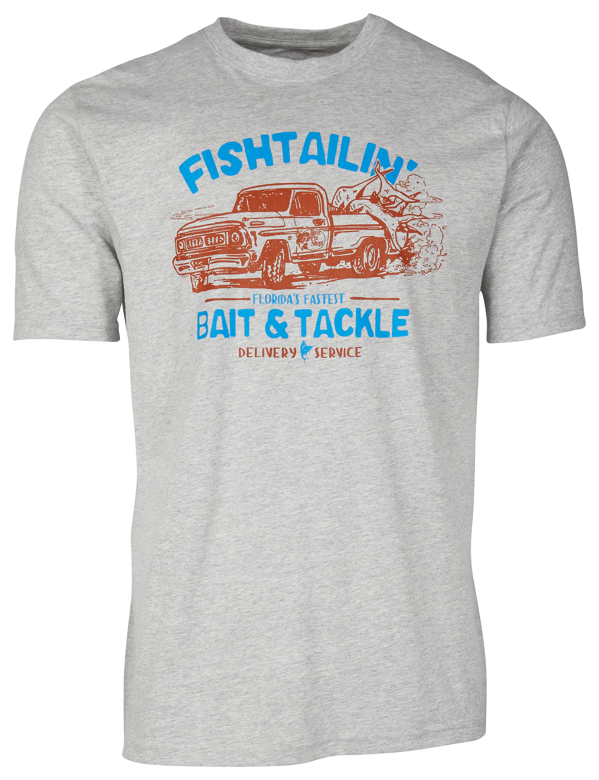 Image of Bass Pro Shops Florida Fishtailin' Short-Sleeve T-Shirt for Men - Heather Gray