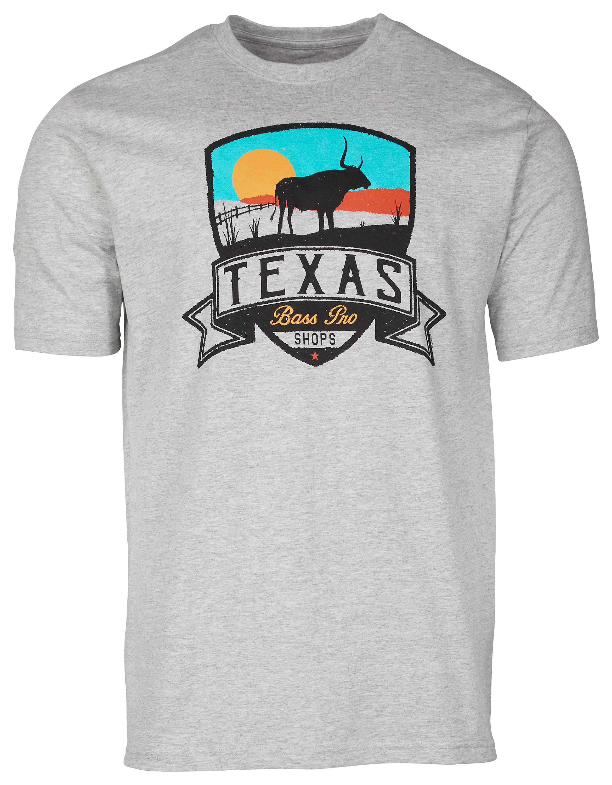 Image of Bass Pro Shops State Twilight Short-Sleeve T-Shirt for Men - TX/Heather Gray
