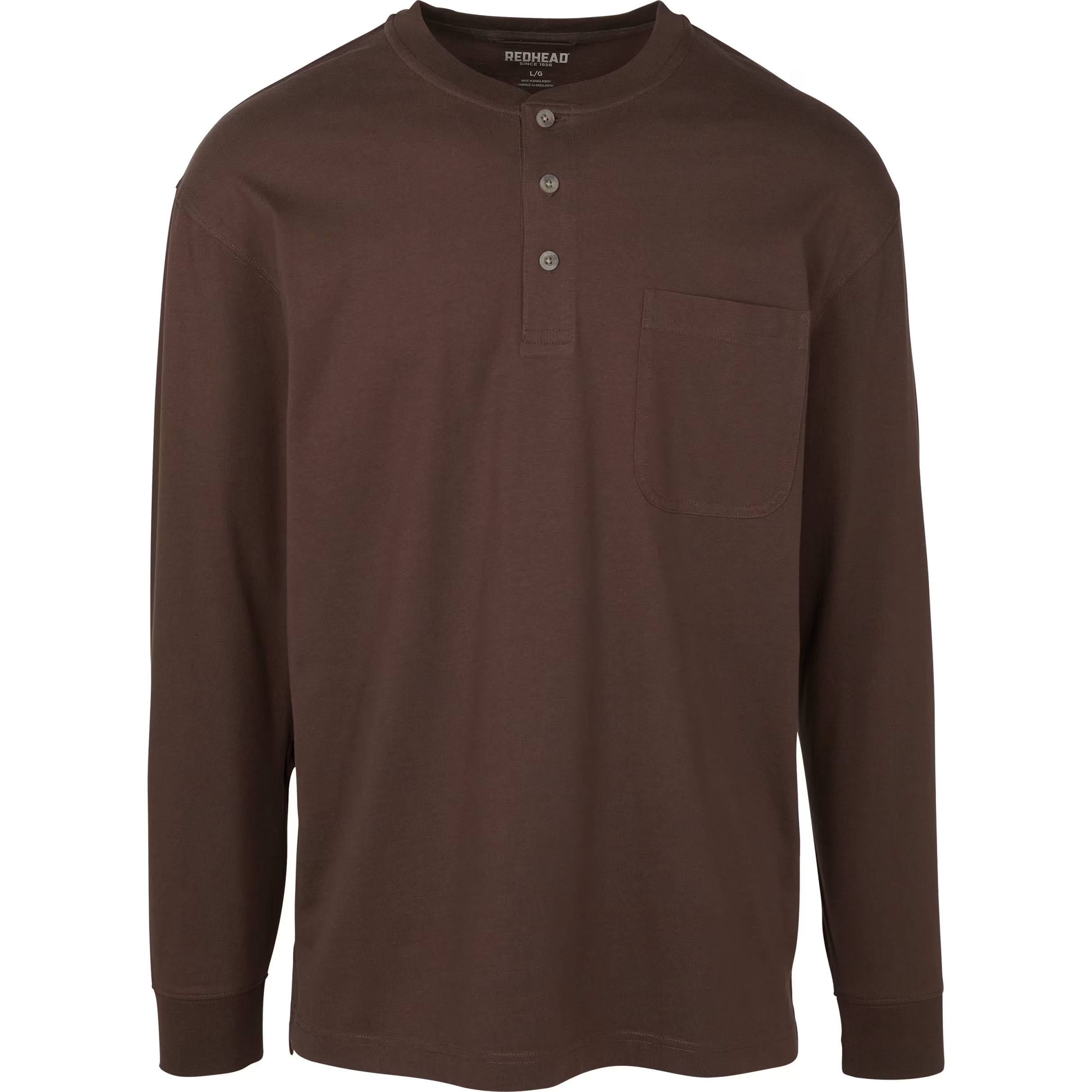 Image of RedHead Long-Sleeve Pocket Henley for Men - Java