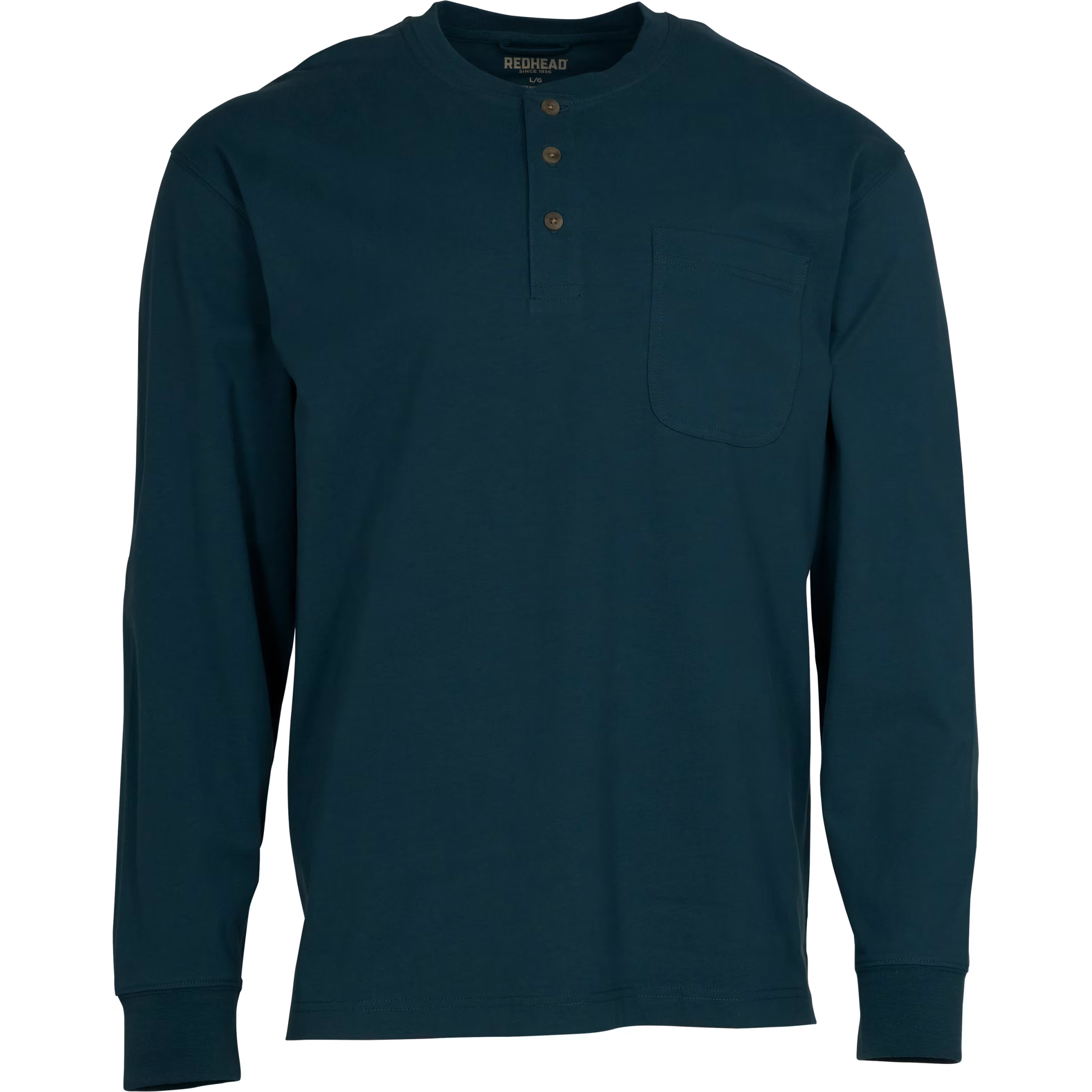 Image of RedHead Long-Sleeve Pocket Henley for Men - Deep Sea