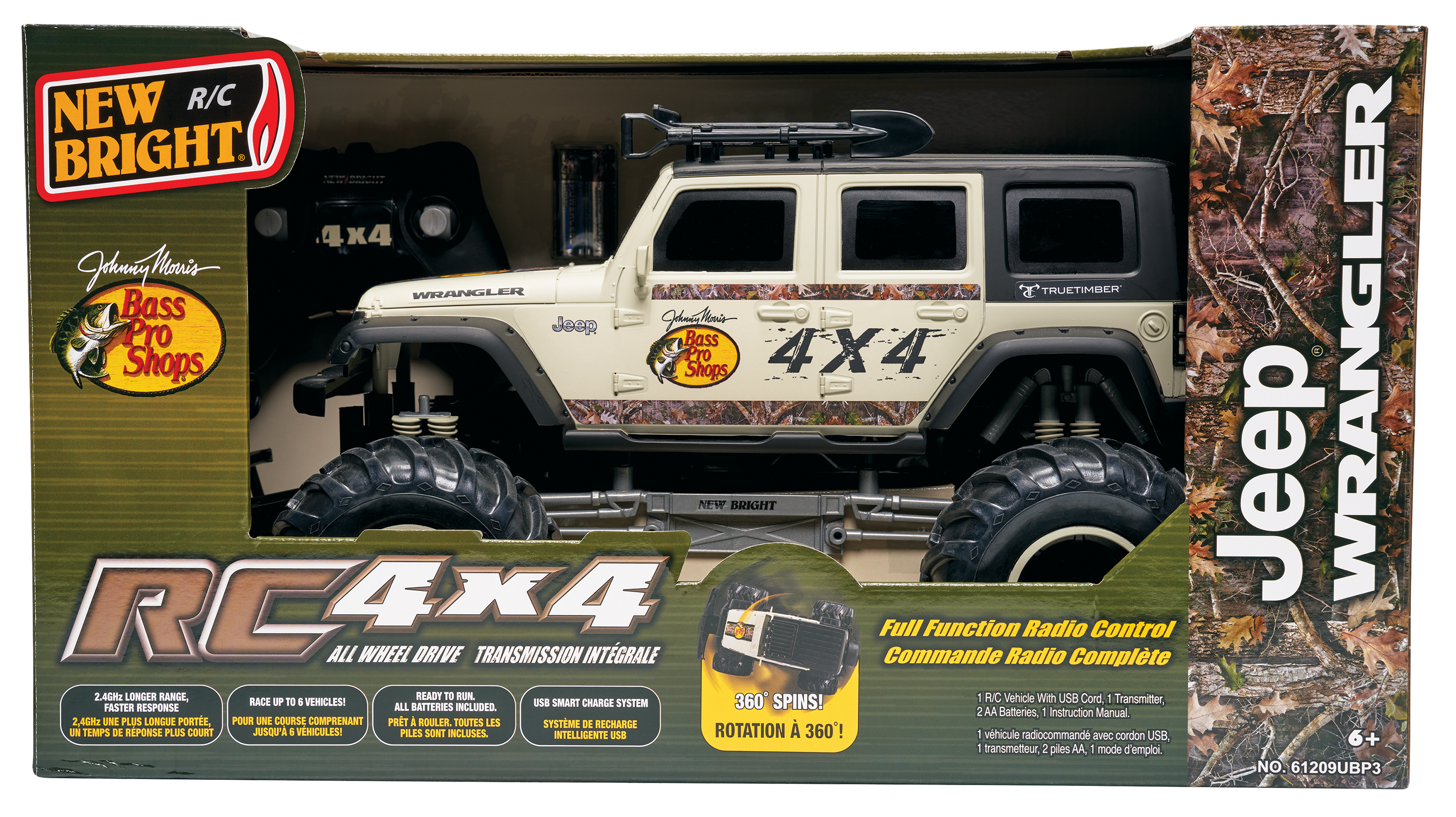 Image of Bass Pro Shops Jeep Wrangler 1:12 Remote Control Truck