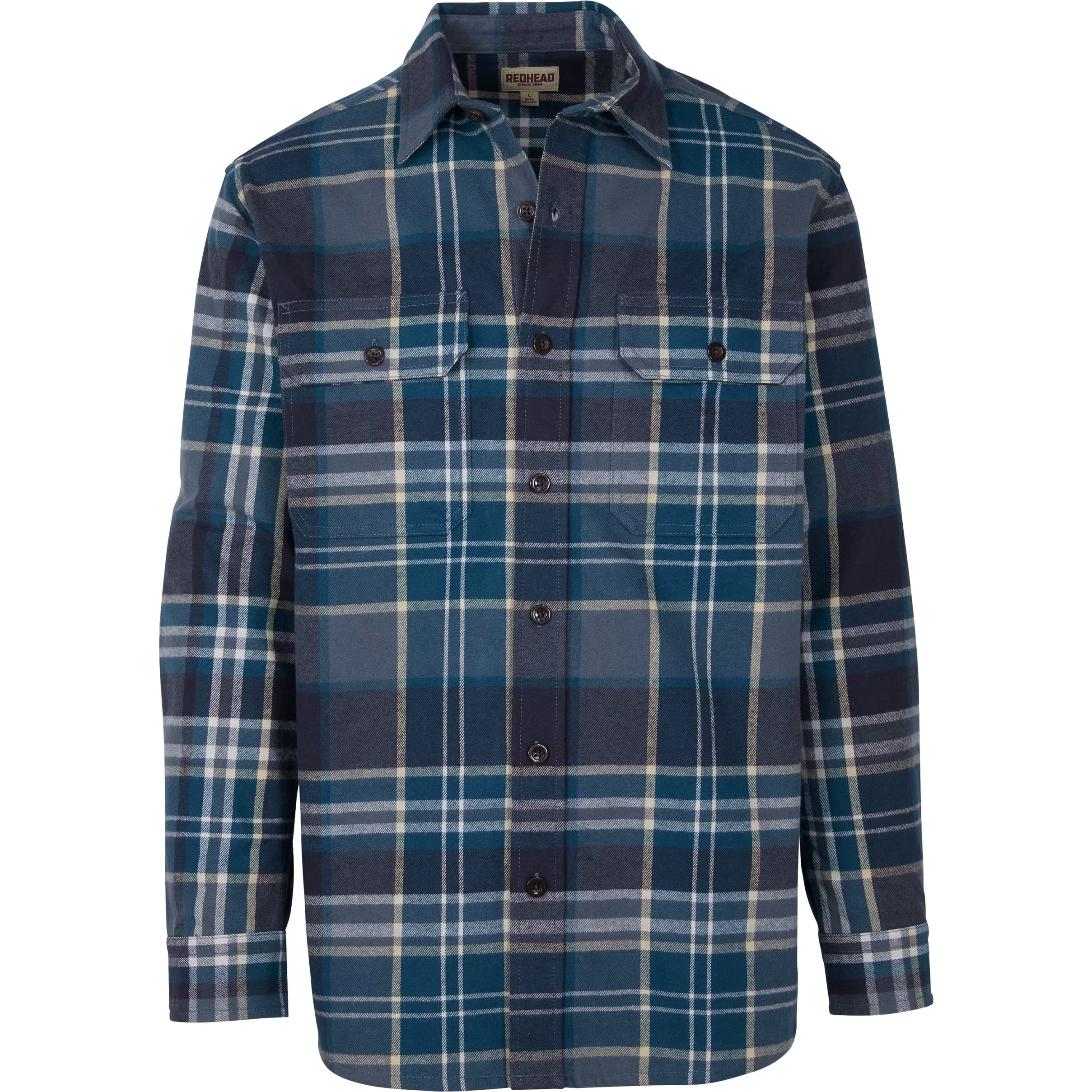 Image of RedHead Brownsboro Brawny Flannel Long-Sleeve Shirt - Dark Slate