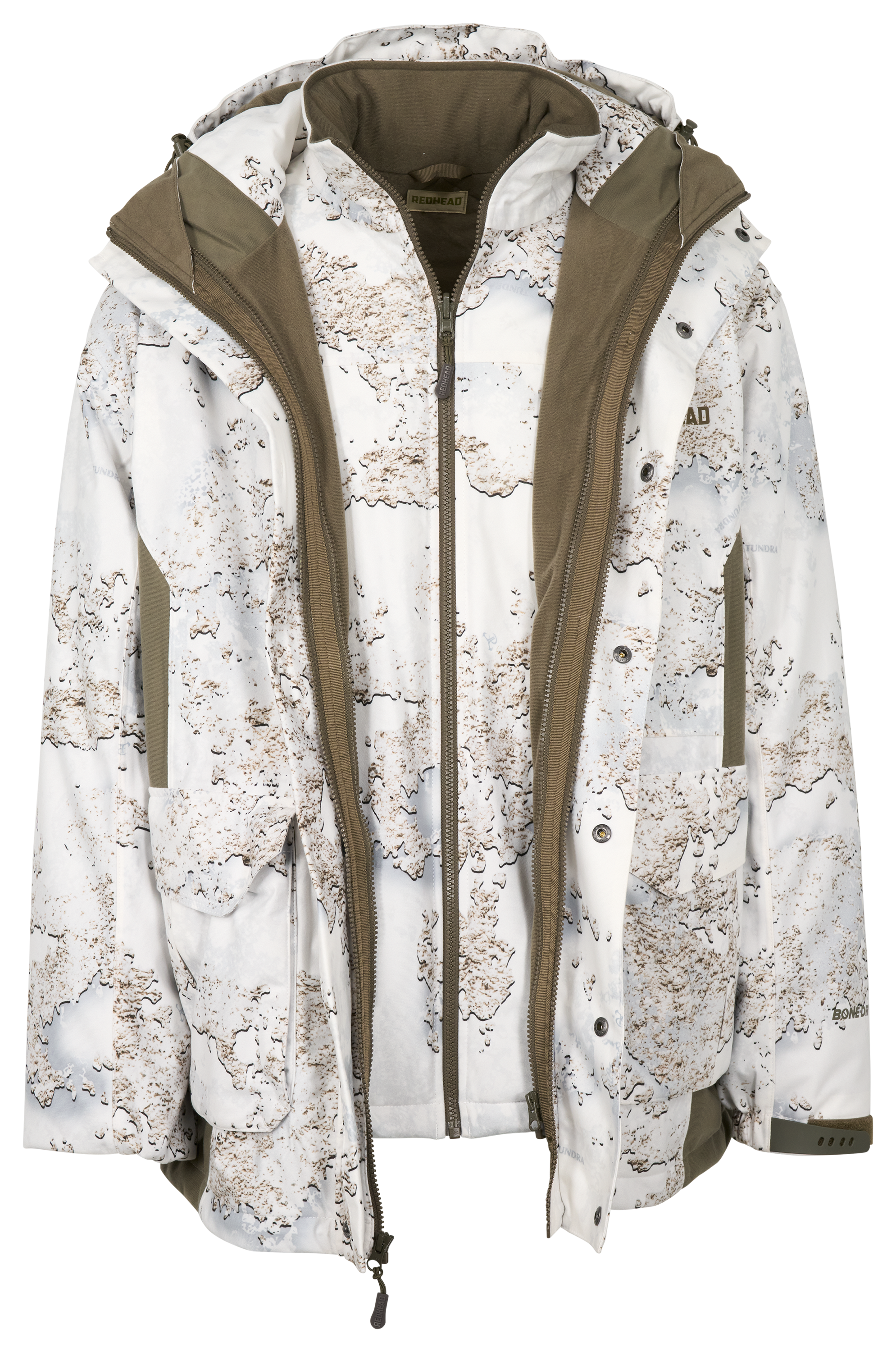 Image of RedHead Silent Stalker Elite BONE-DRY 3-in-1 Parka for Men - TrueTimber Tundra