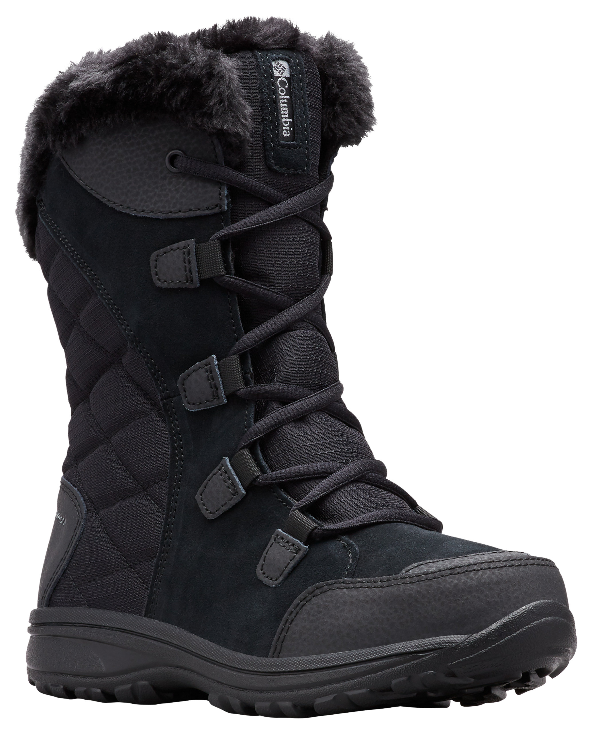 Image of Columbia Ice Maiden II Waterproof Insulated Winter Boots for Ladies - Black/Grey - 6M