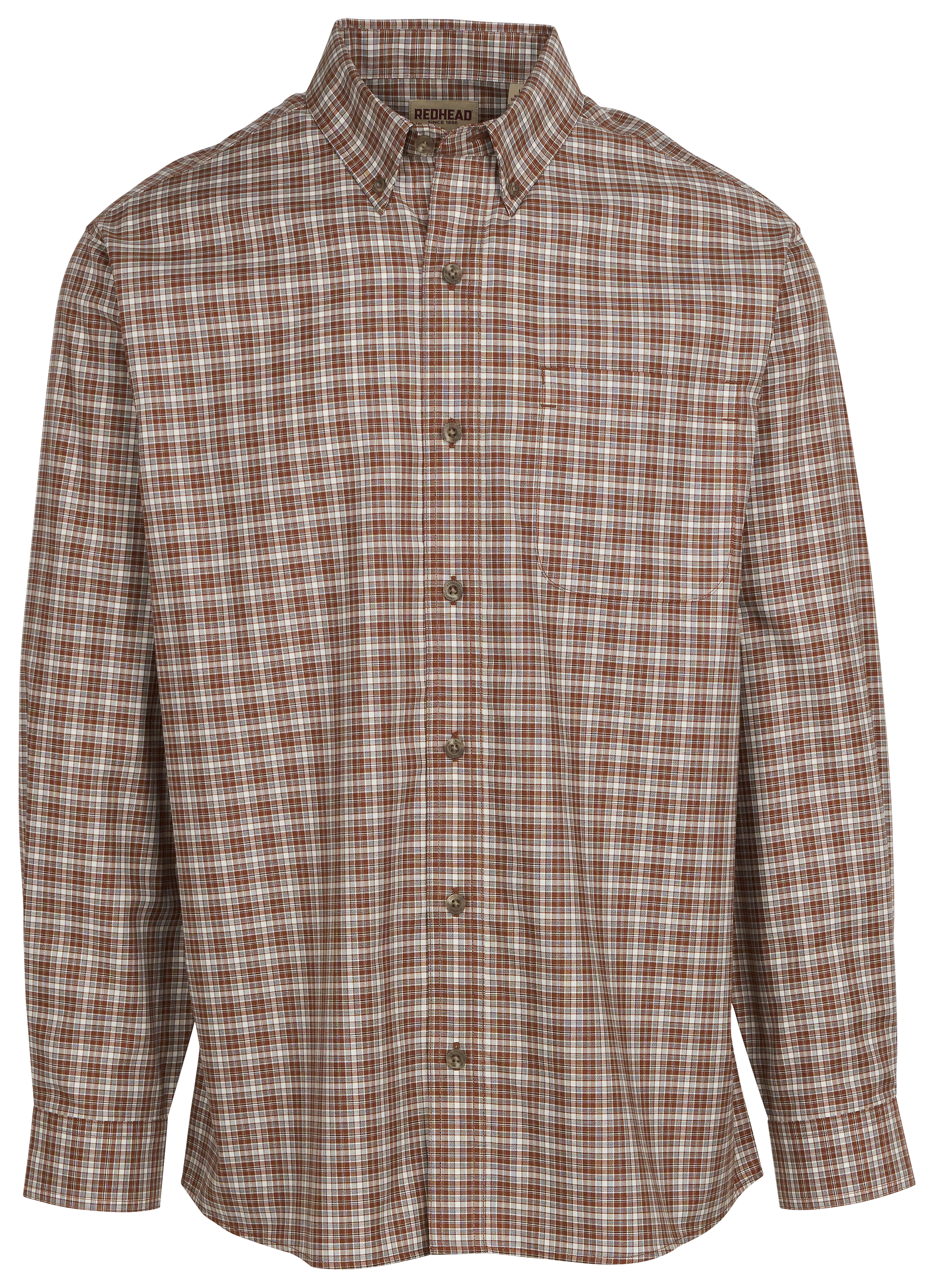 REDHEAD Wrinkle-Free Easy-Care Button-Down Long-Sleeve Shirt for Men