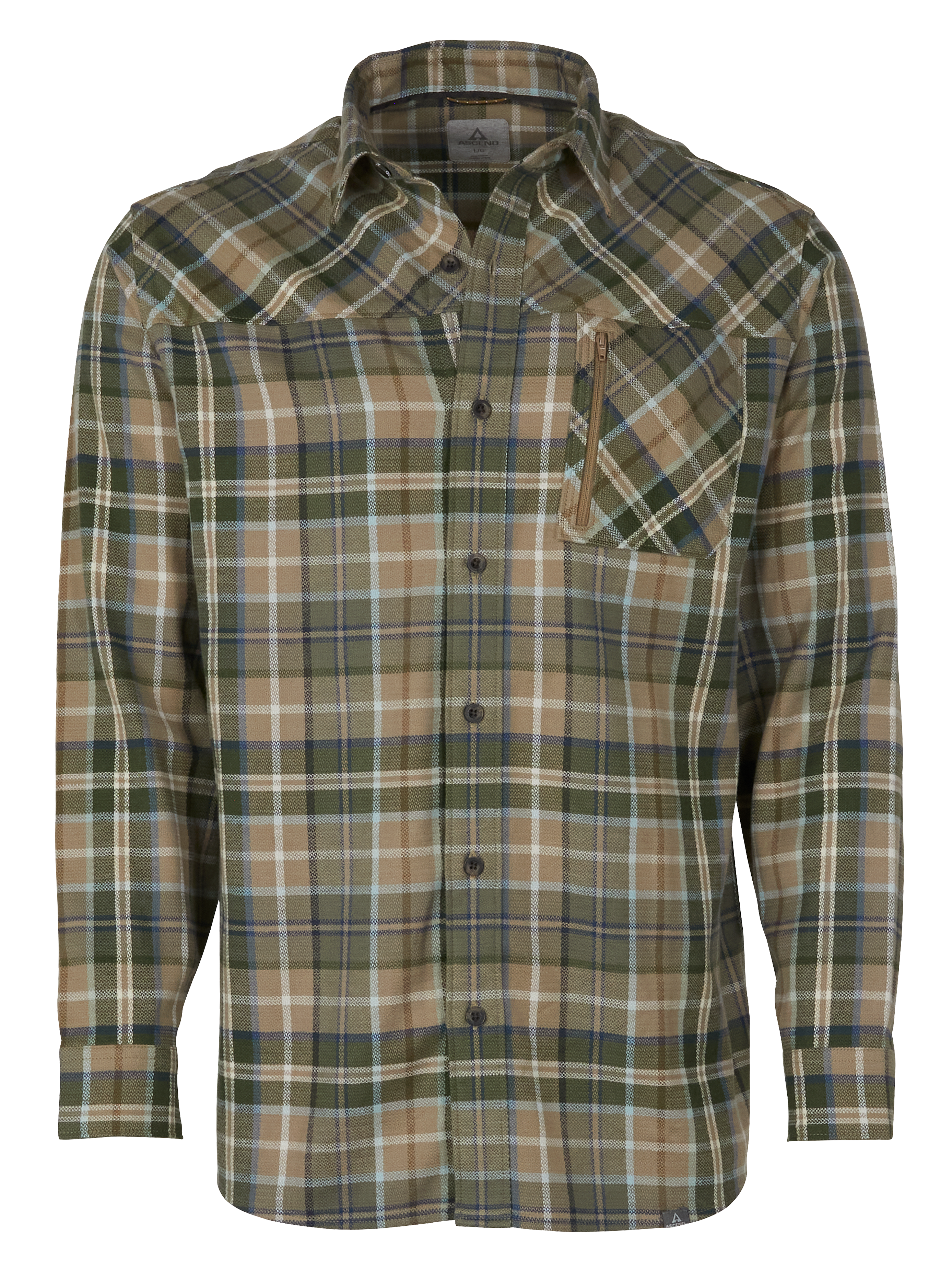 Image of Ascend Finn Button-Up Long-Sleeve Shirt - Coriander