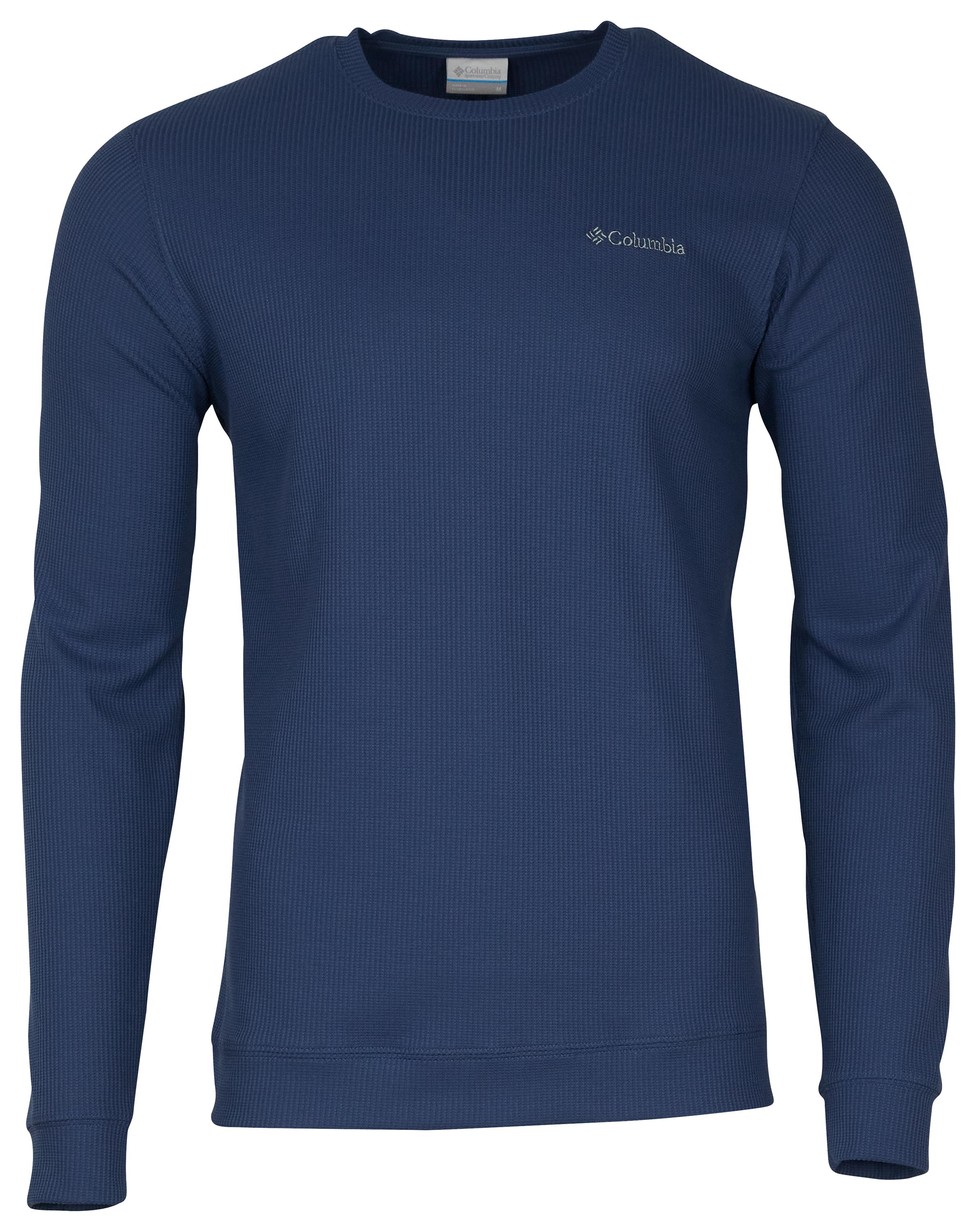 Image of Columbia Pitchstone Knit Long-Sleeve Crew Sweatshirt for Men - Dark Mountain - M