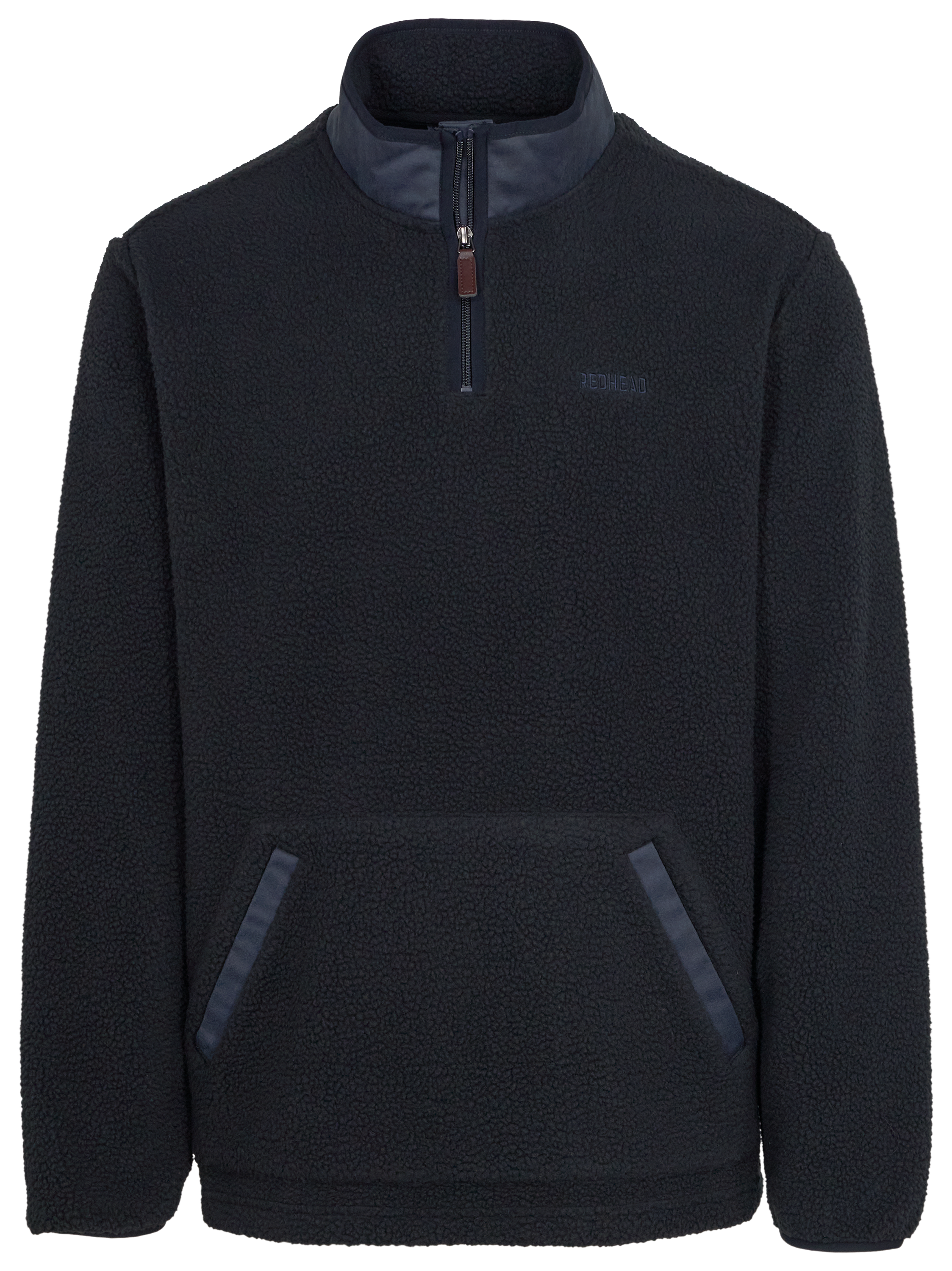 Image of RedHead Berber Fleece Quarter-Zip Pullover for Men - Navy - S