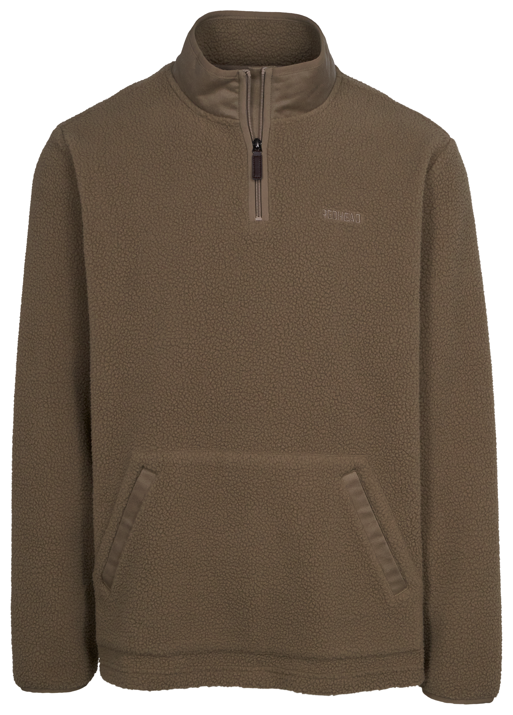 Image of RedHead Berber Fleece Quarter-Zip Pullover for Men - Cashew - S