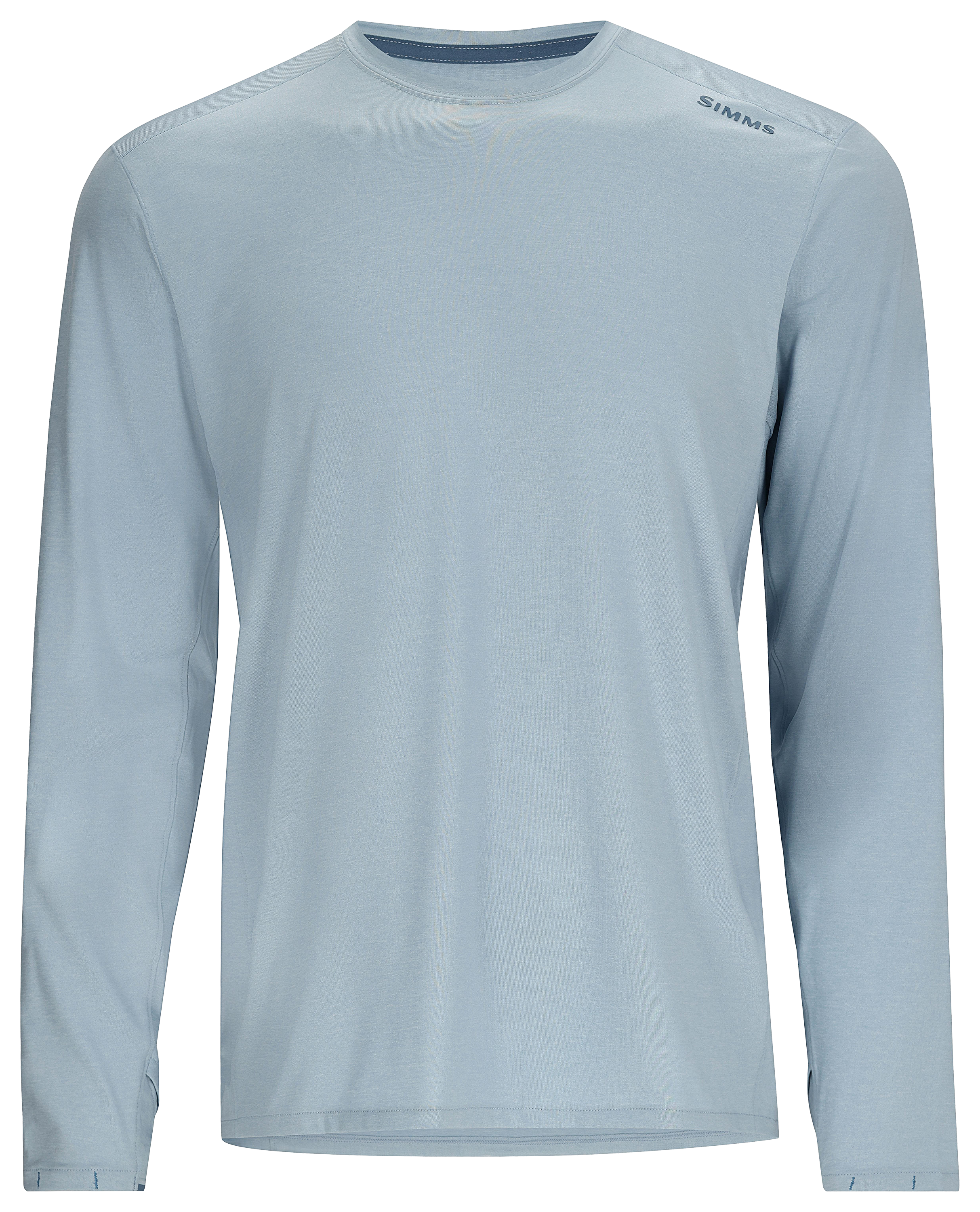 Image of Simms SolarFlex Long-Sleeve Shirt for Men - Steel Blue Heather