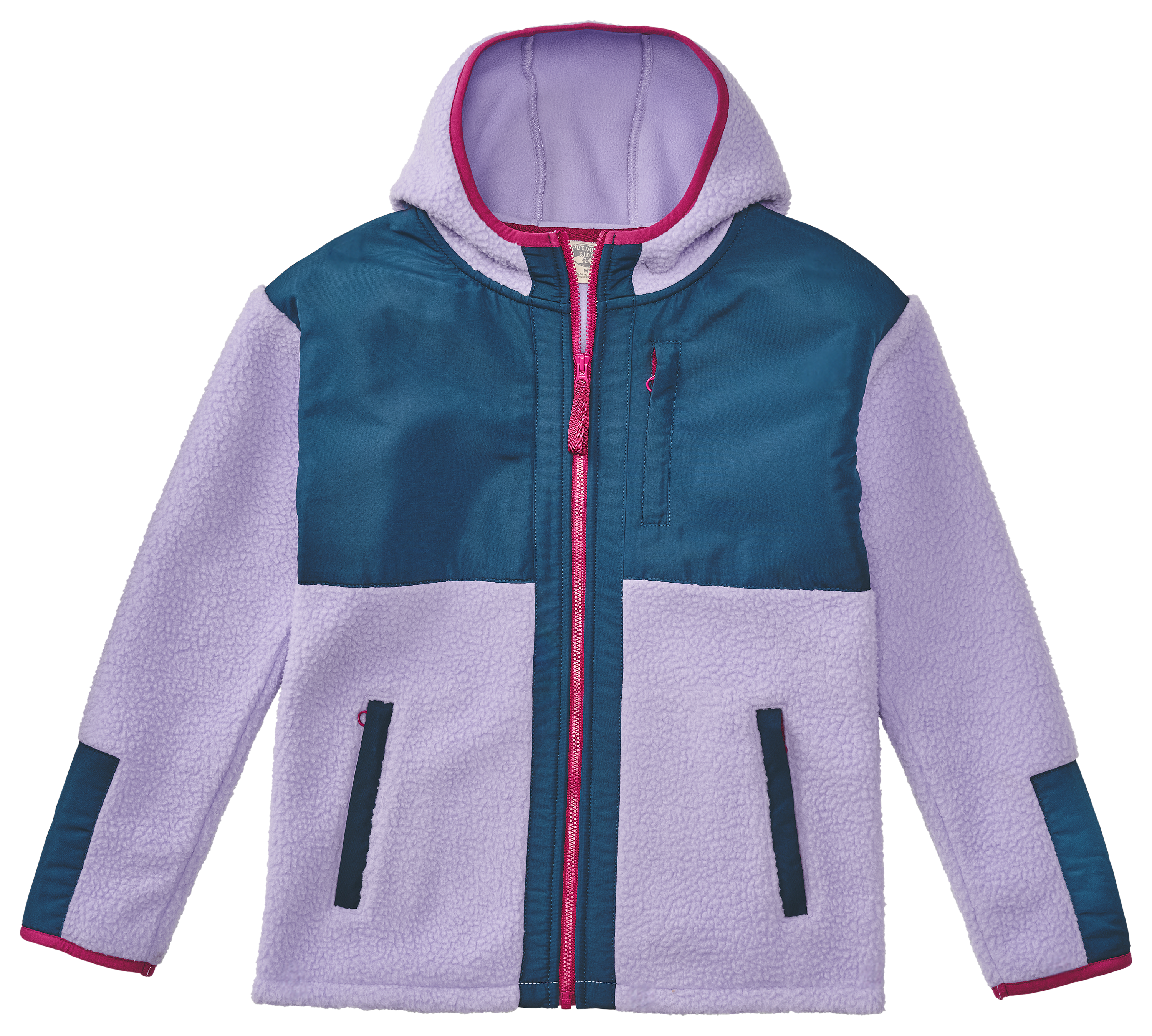 Image of Outdoor Kids Trail Fleece Jacket for Kids - Violet Tulip - XS