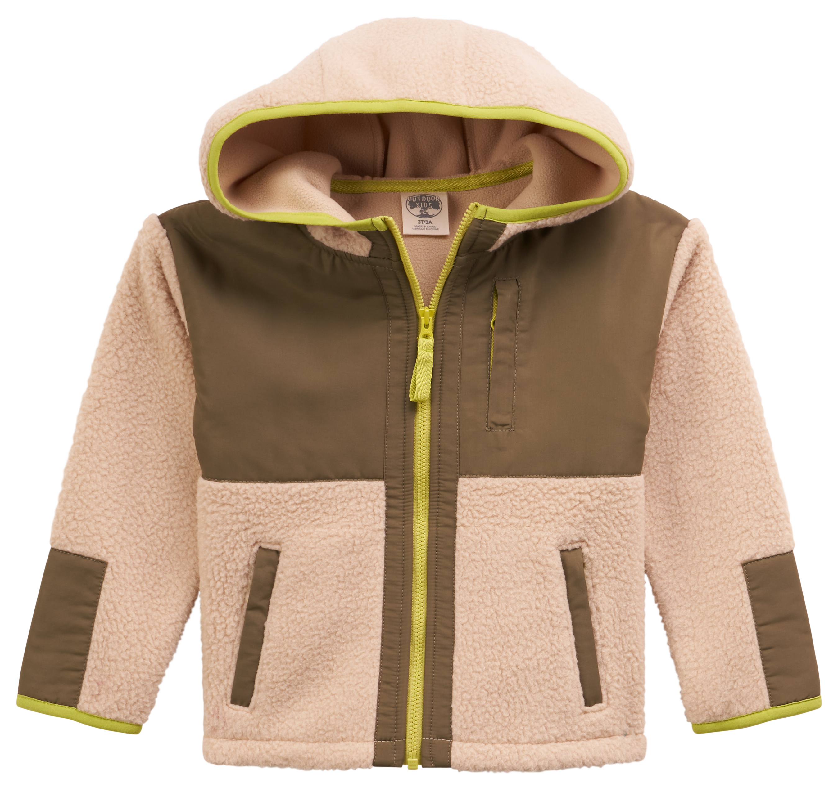 Image of Outdoor Kids Trail Fleece Jacket for Toddlers - Pale Khaki - 2T