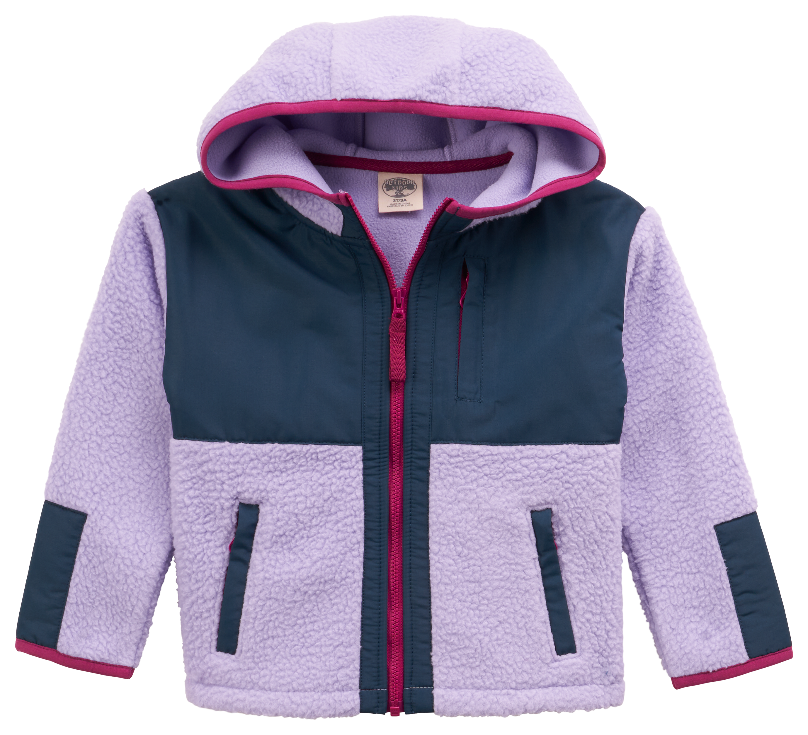 Image of Outdoor Kids Trail Fleece Jacket for Toddlers - Violet Tulip - 2T