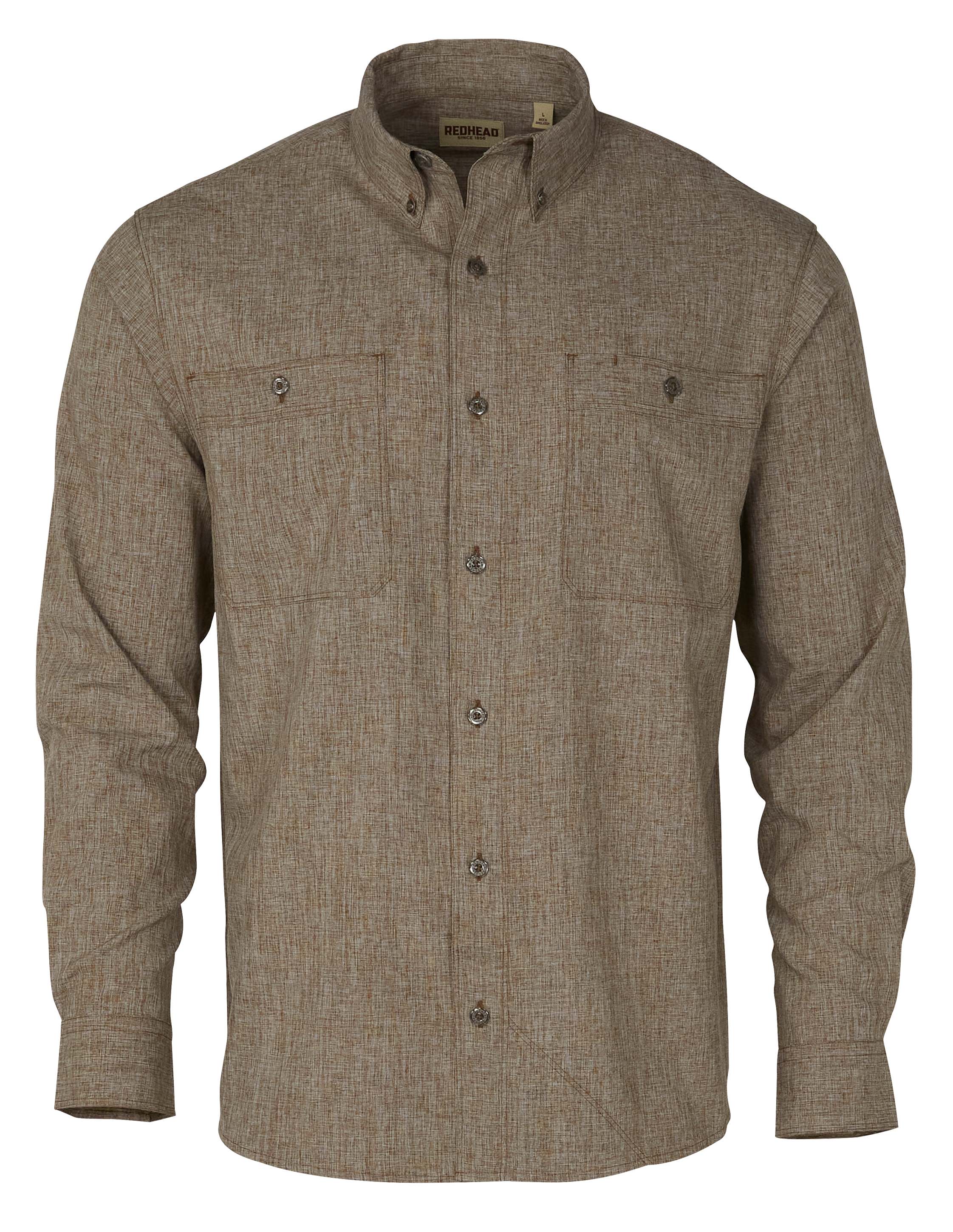 Image of RedHead Pro Series Chambray Long-Sleeve Shirt for Men - Brown - S