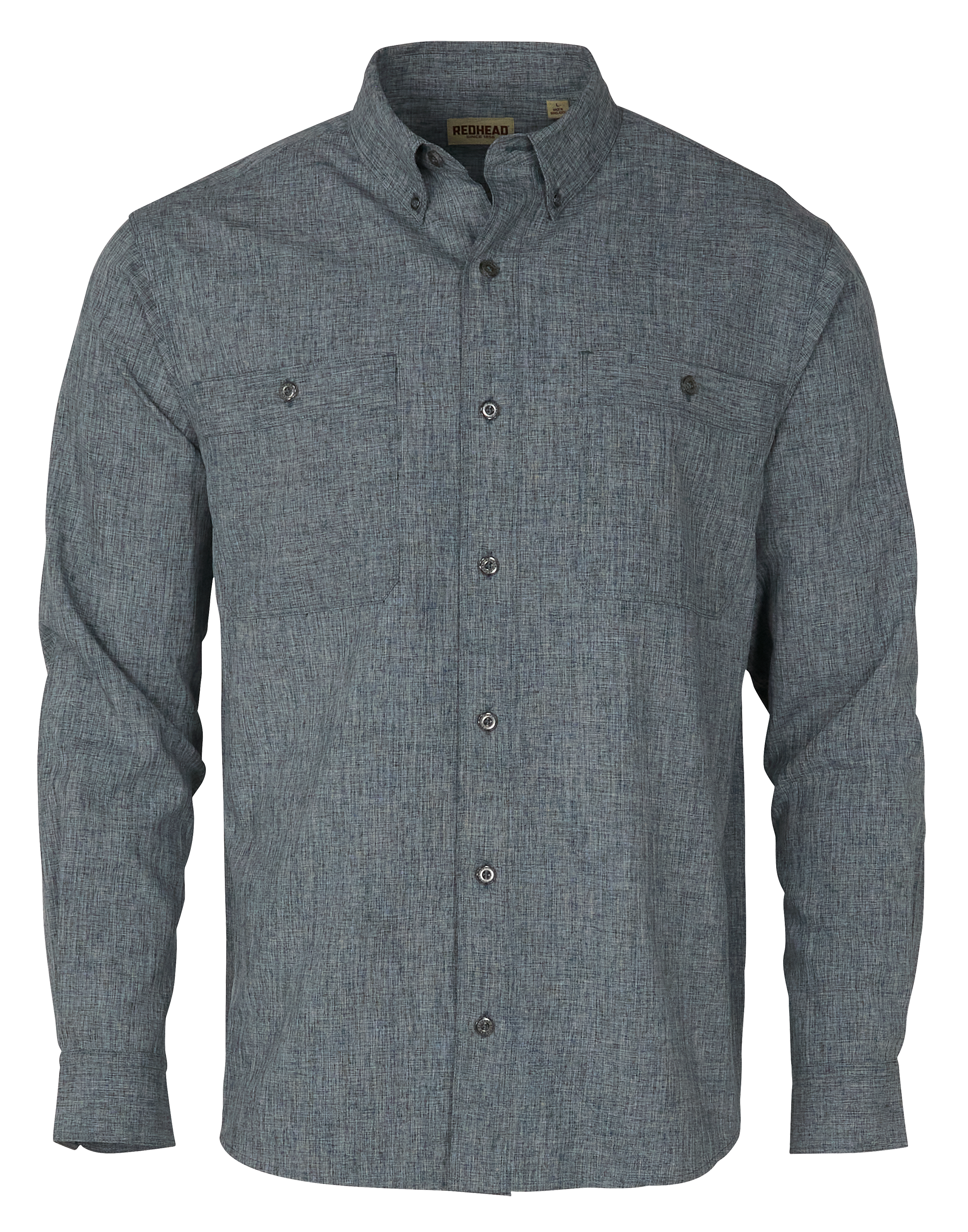 Image of RedHead Pro Series Chambray Long-Sleeve Shirt for Men - Blue - S