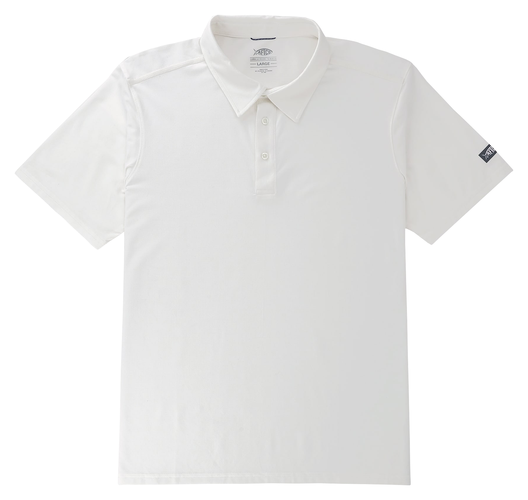 AFTCO Air-O-Mesh Short-Sleeve Polo for Men - White