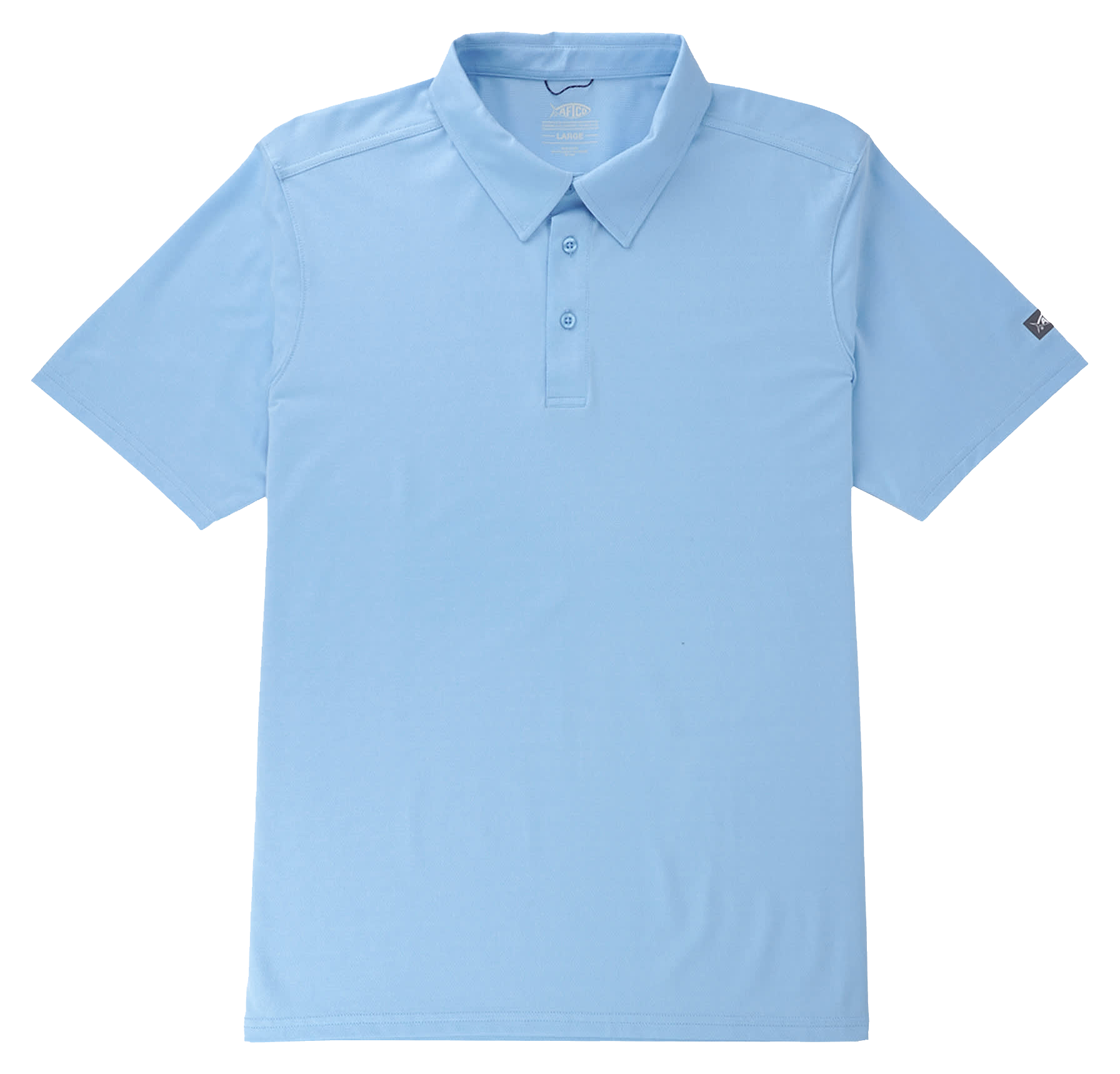 Image of AFTCO Air-O-Mesh Short-Sleeve Polo for Men - Airy Blue Heather