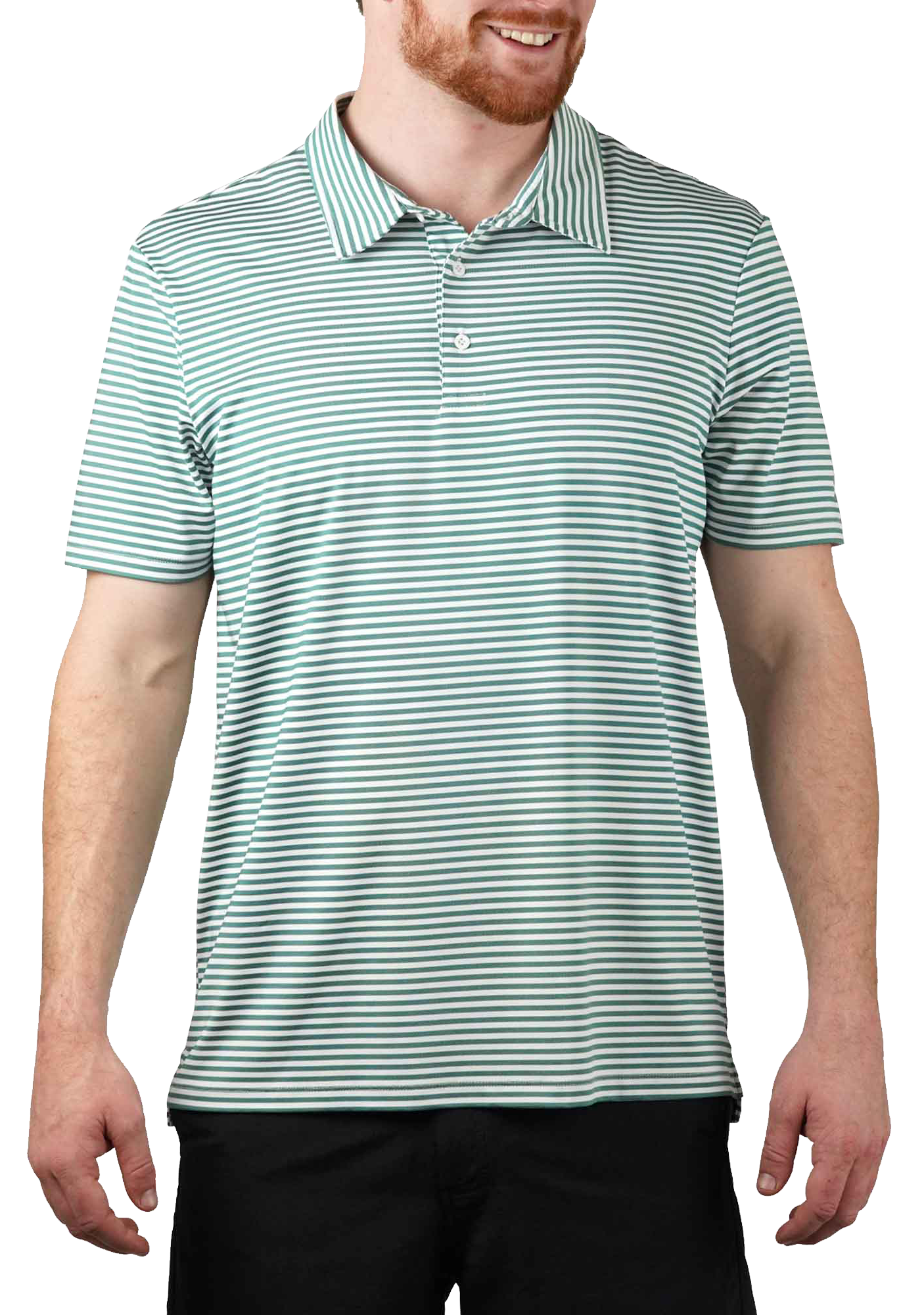 Image of AFTCO Link Performance Short-Sleeve Polo - Jade Dust
