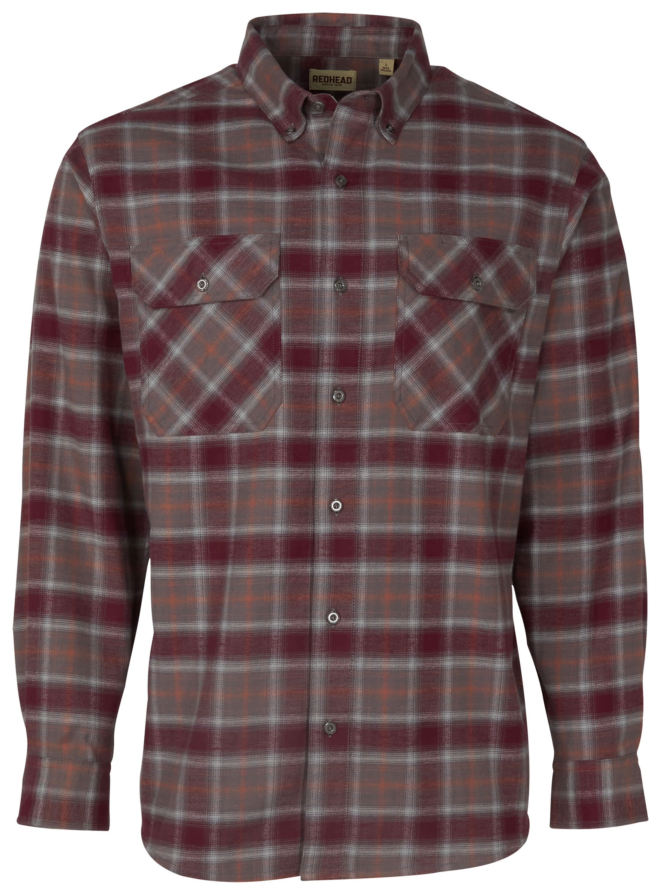 Image of RedHead Pro Series Long-Sleeve Flannel Shirt for Men - Wine - S