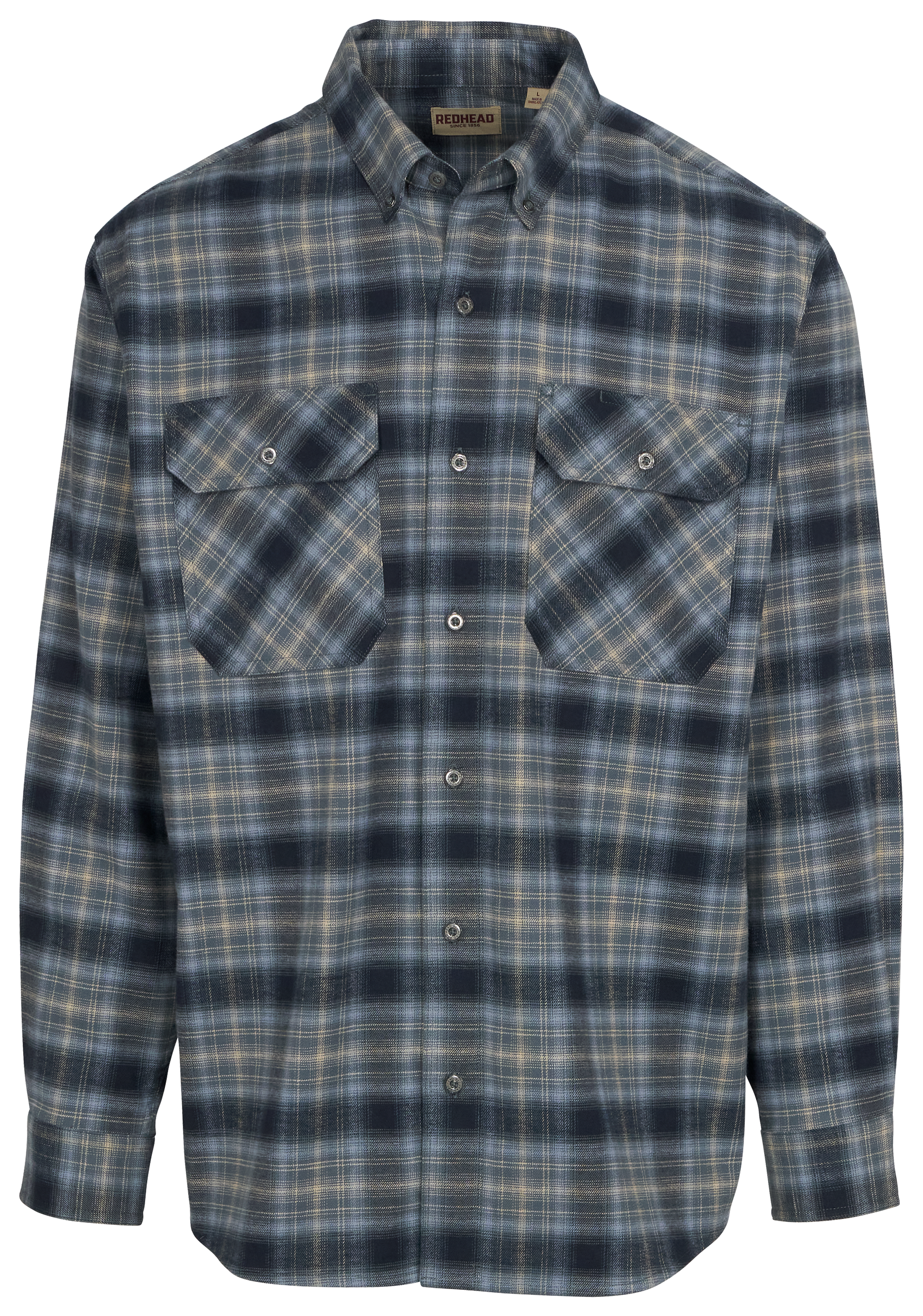 Image of RedHead Pro Series Long-Sleeve Flannel Shirt for Men - Navy - S