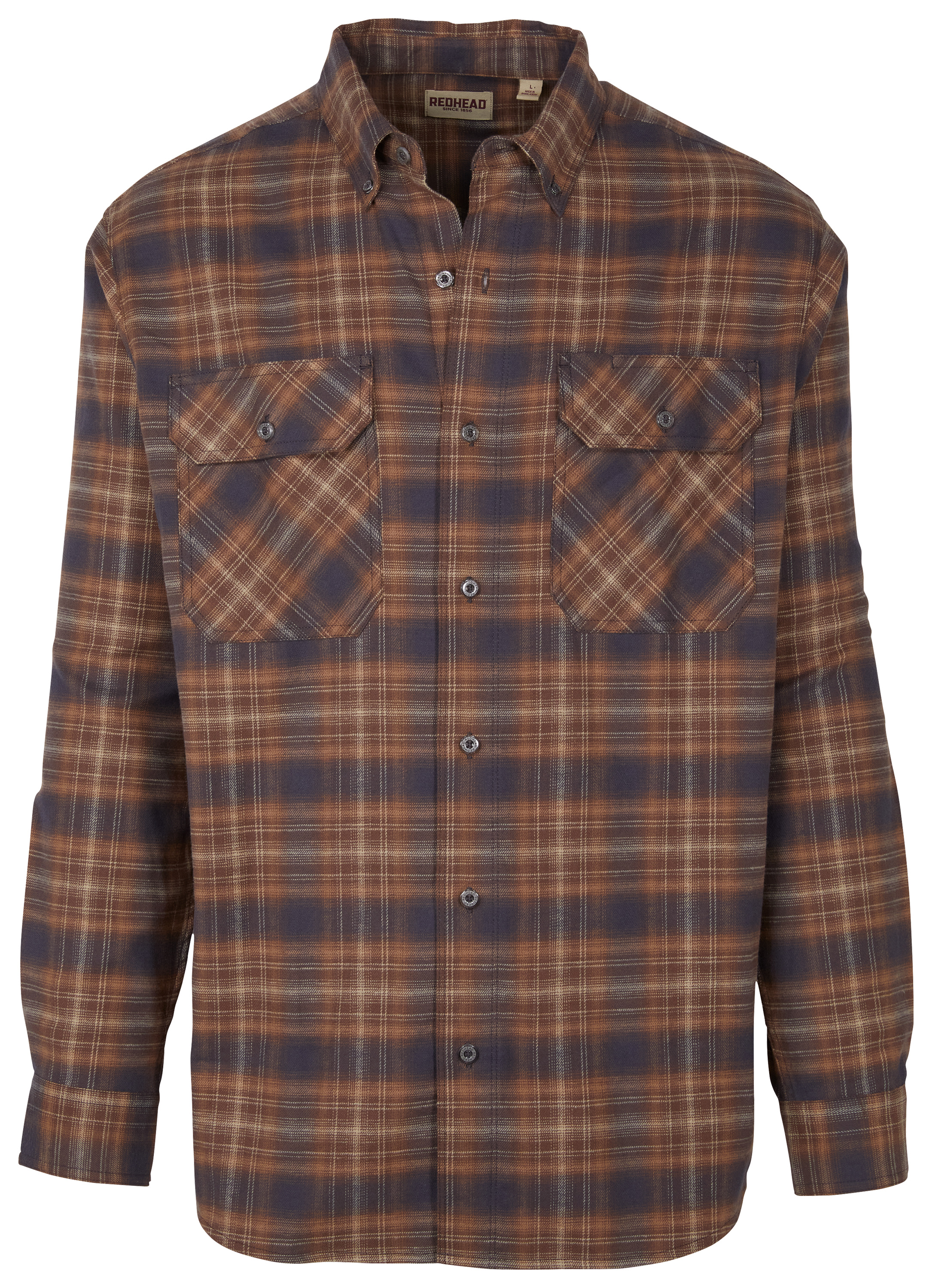 Image of RedHead Pro Series Long-Sleeve Flannel Shirt for Men - Dark Earth - S