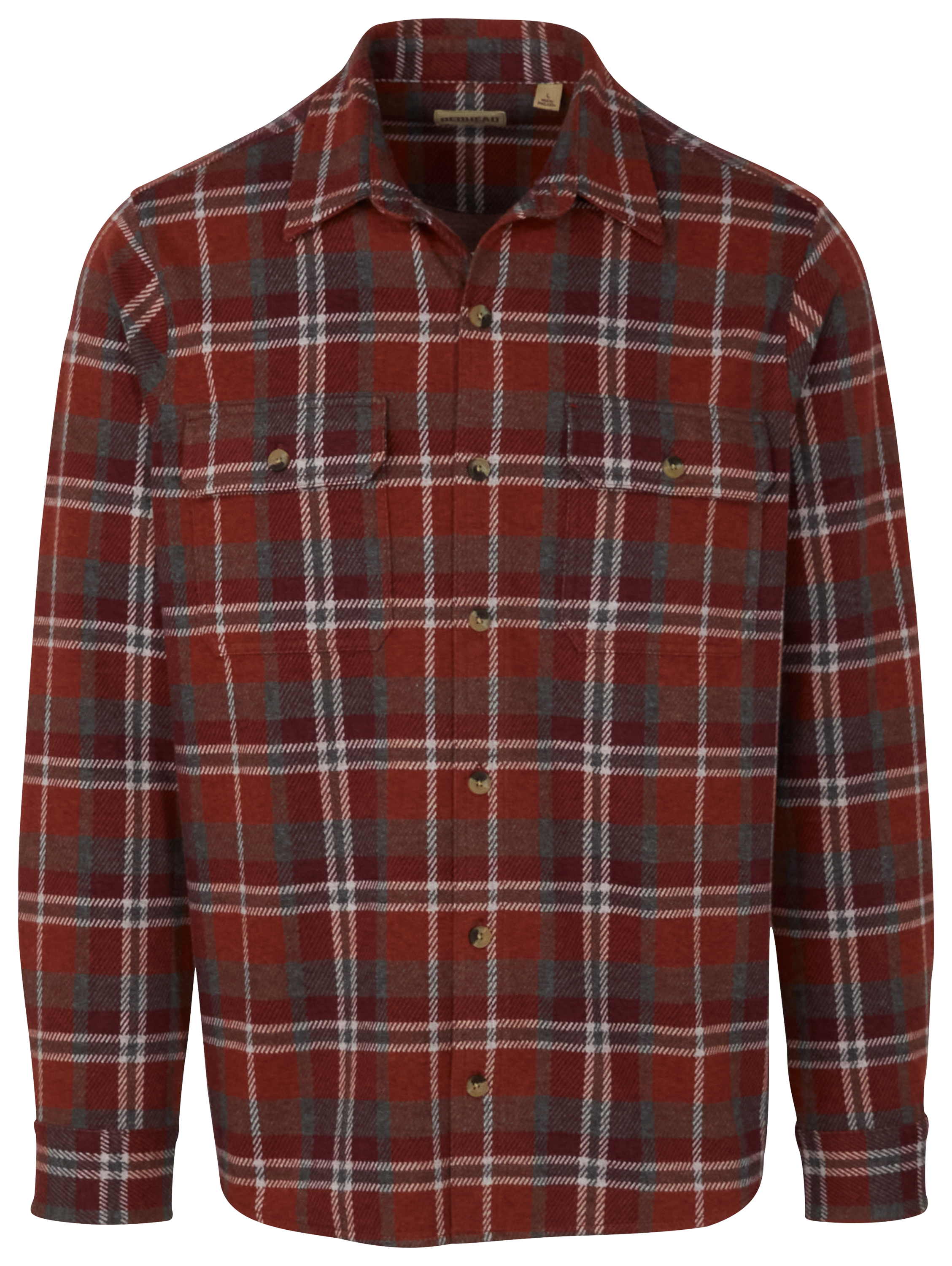 Image of RedHead River Basin Knit Long-Sleeve Shirt for Men - Wine Plaid