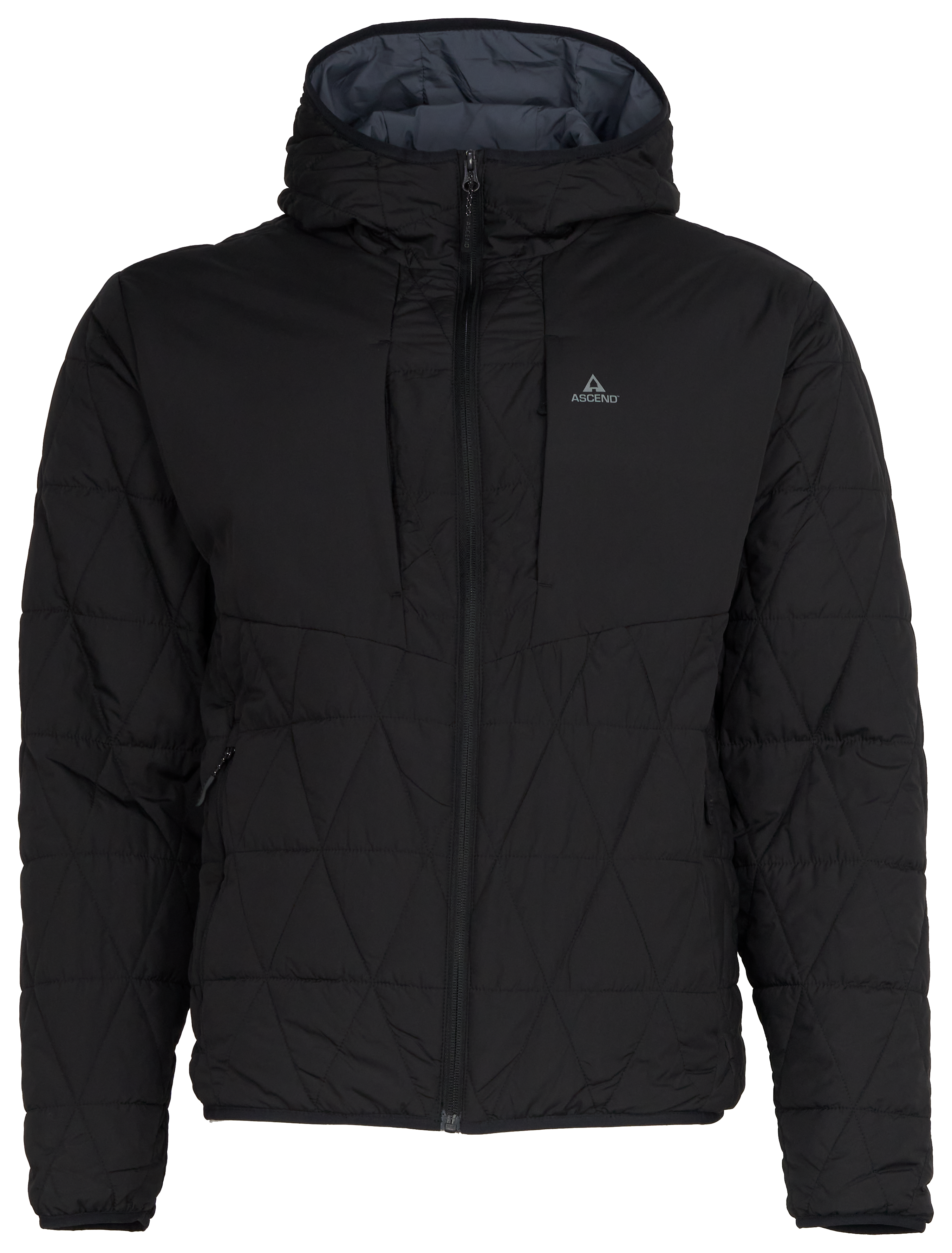 Image of Ascend Hawksbill Hooded Jacket for Men - Black - S