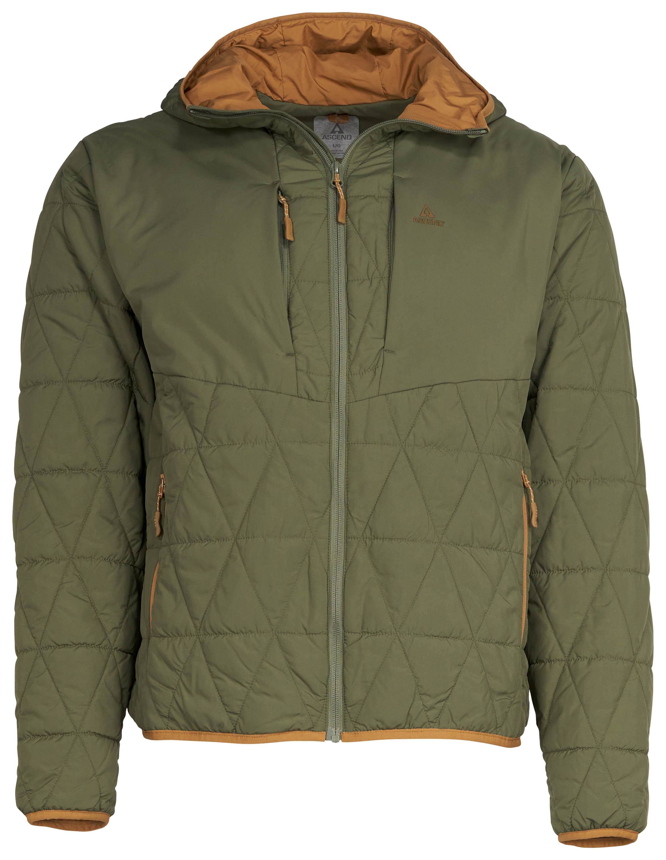 Image of Ascend Hawksbill Hooded Jacket for Men - Four Leaf Clover - M