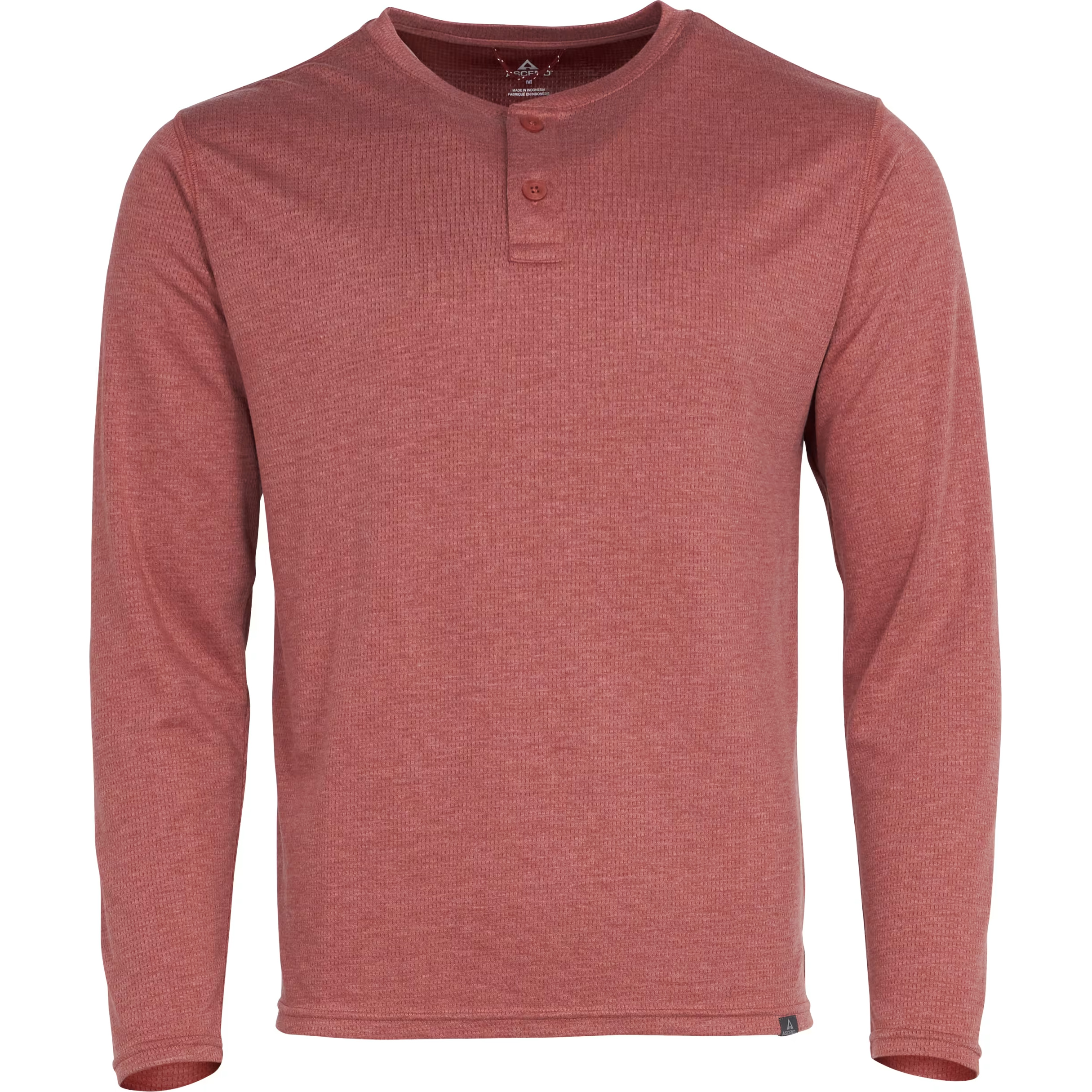 Image of Ascend Tech Long-Sleeve Henley - Fired Brick