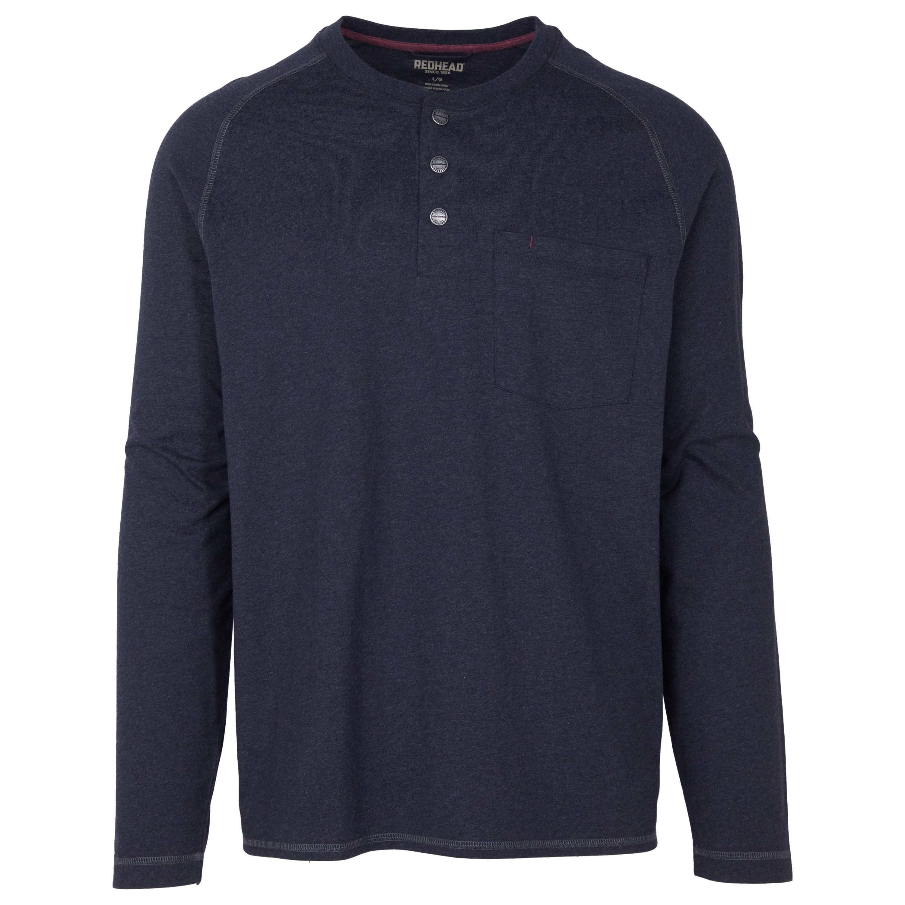 REDHEAD Pro Series Pocket Long-Sleeve Work Henley for Men