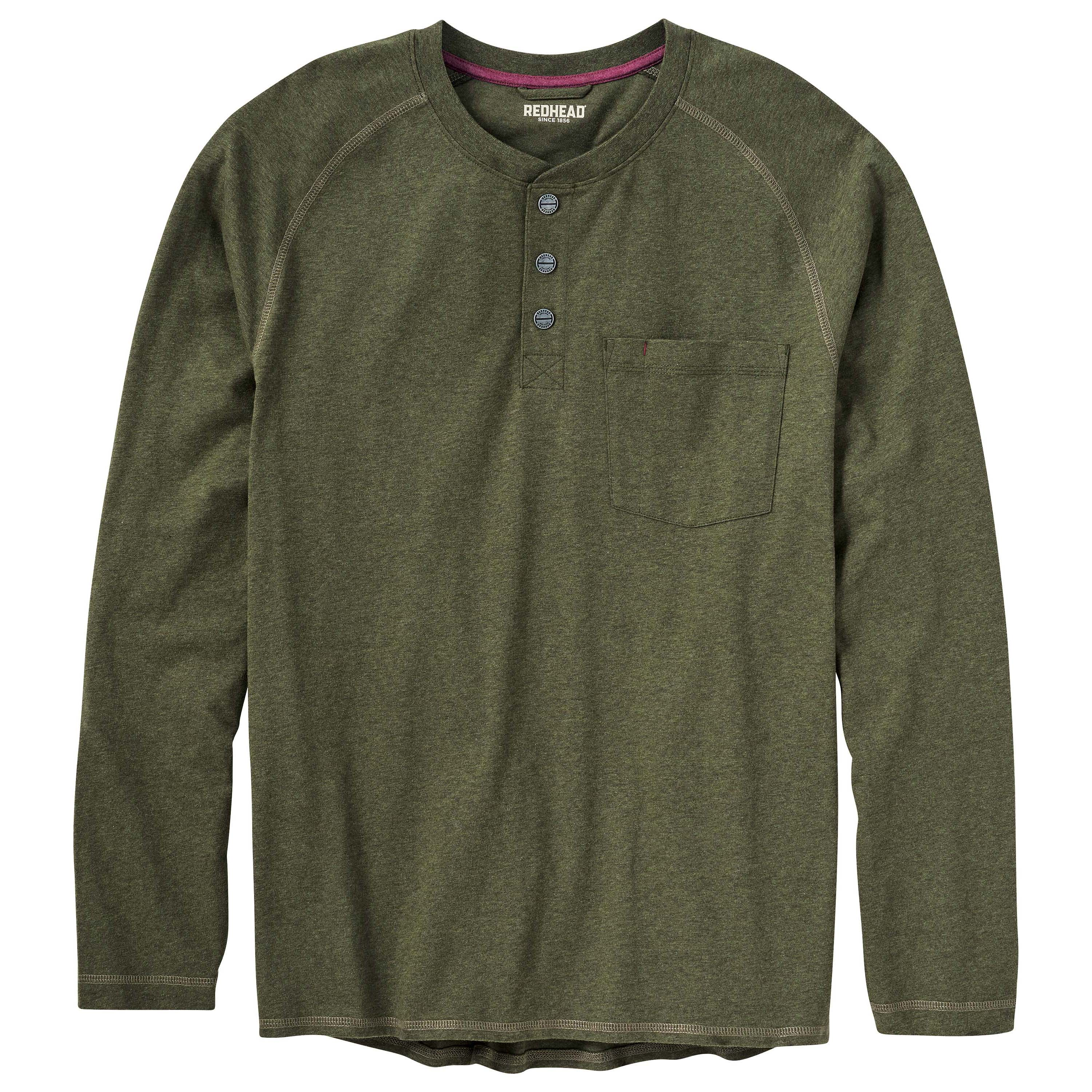 REDHEAD Pro Series Pocket Long-Sleeve Work Henley for Men