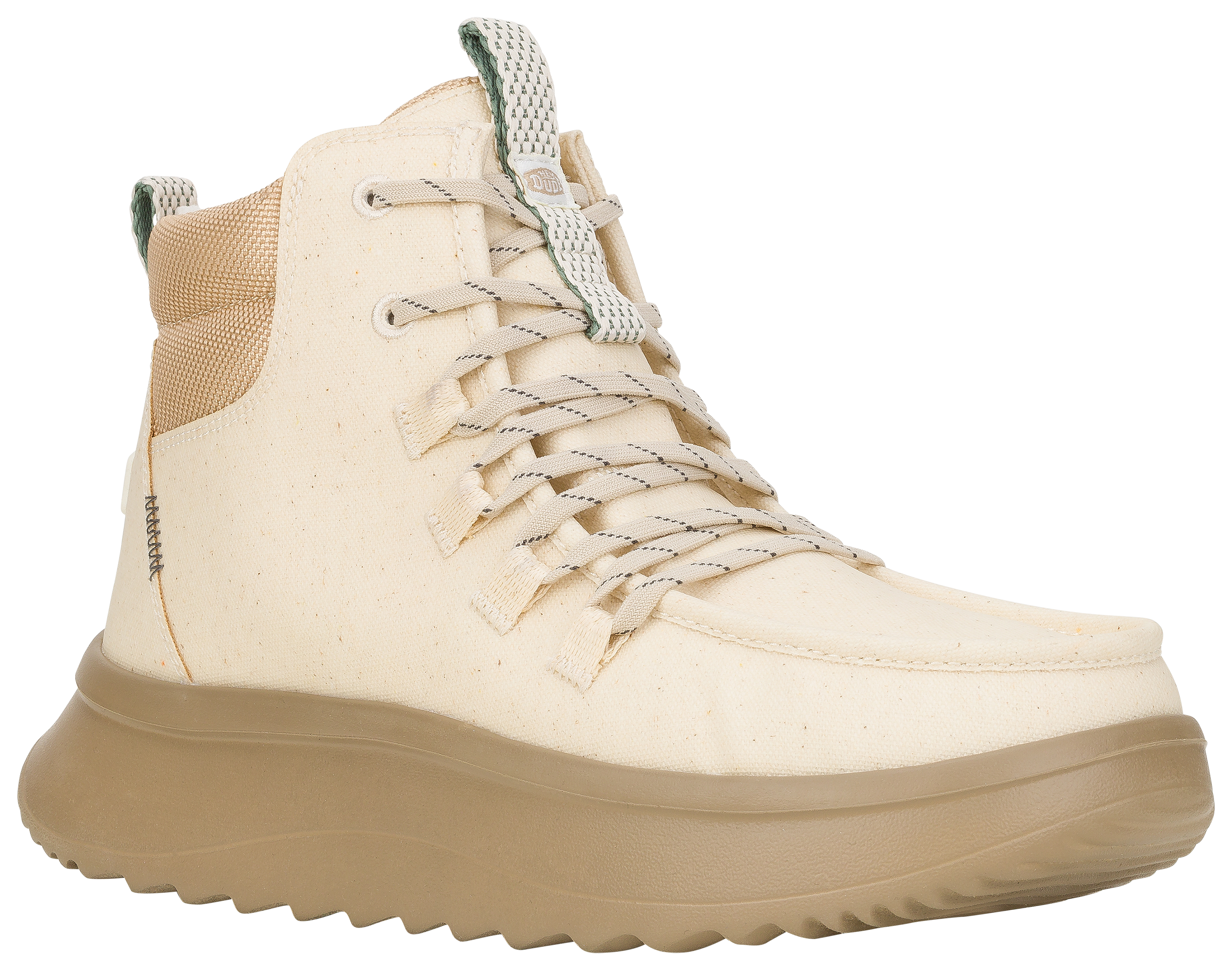 Image of HEYDUDE Wendy Peak Apres Coated Twill Boots for Ladies - Ivory