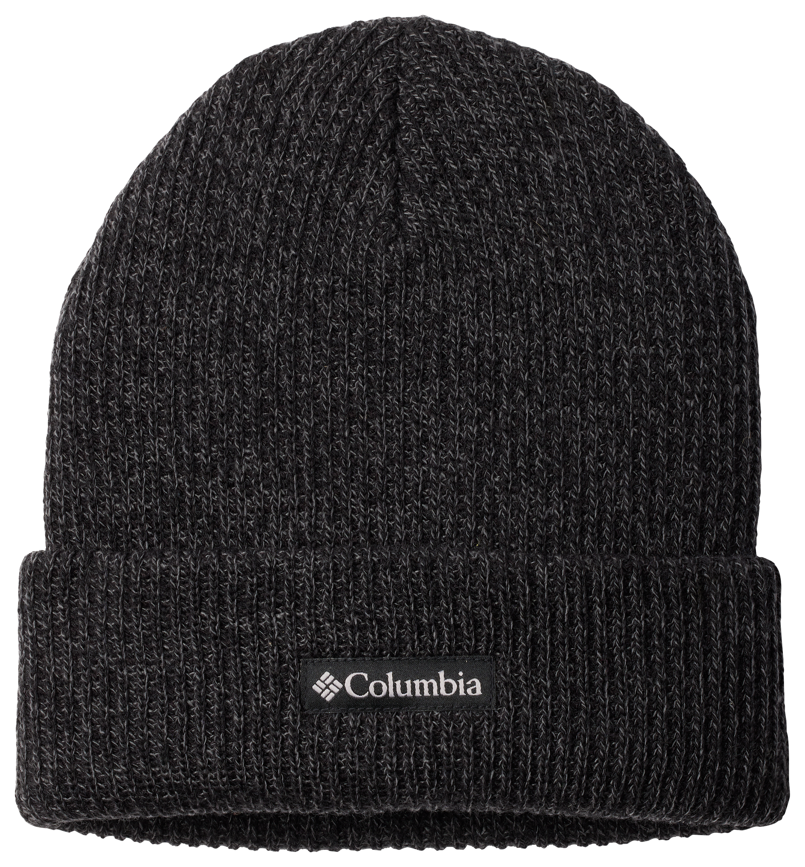 Image of Columbia Whirlibird Cuffed Beanie for Ladies - Black/Graphite Marled/Logo