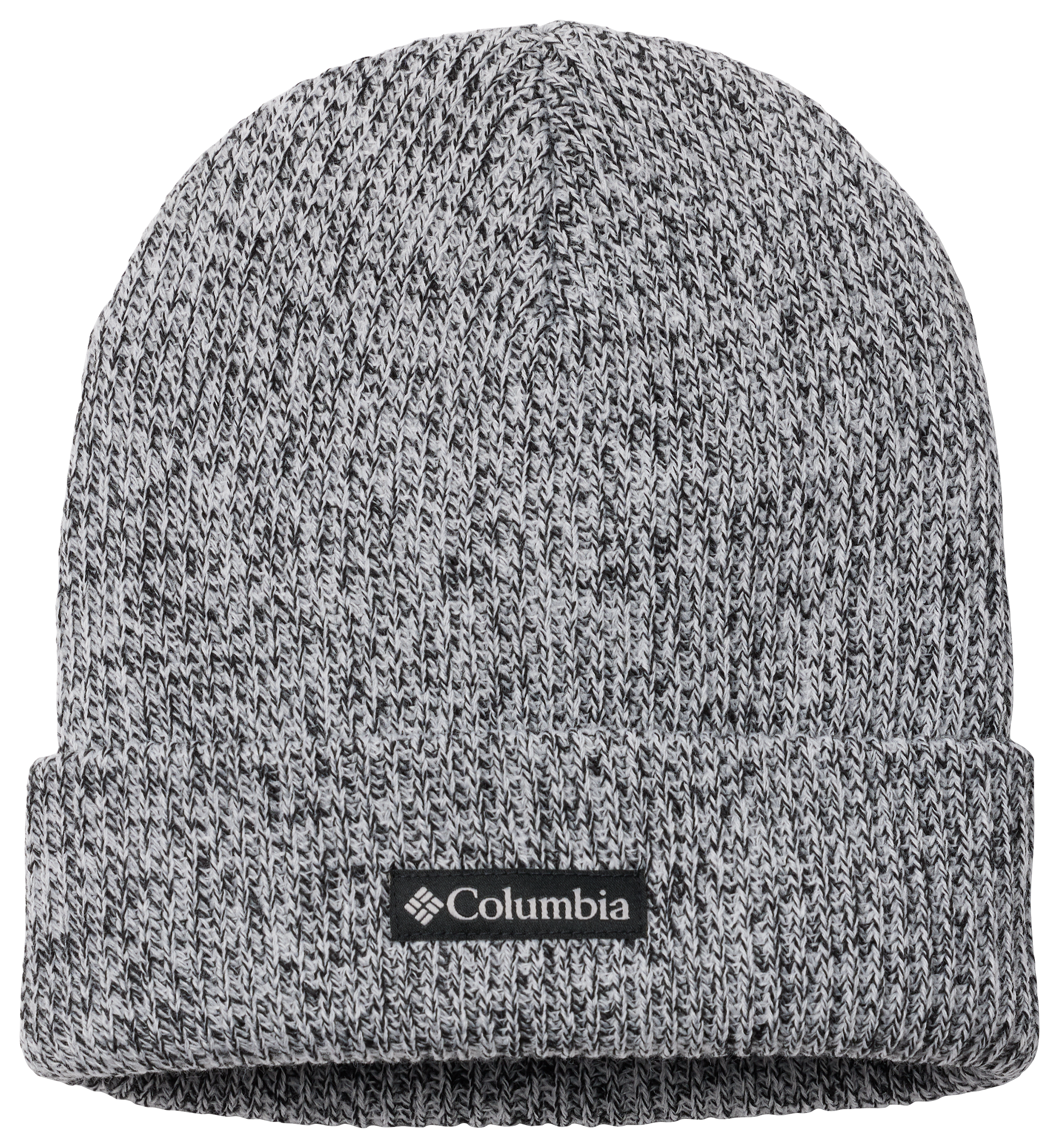 Image of Columbia Whirlibird Cuffed Beanie for Ladies - White/Black Marled/Logo