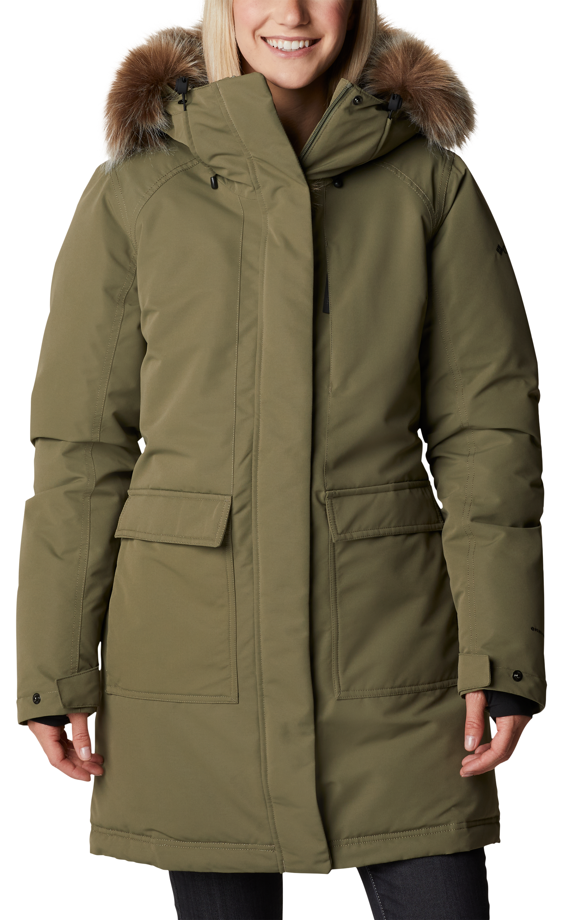 Image of Columbia Little SI II Insulated Parka for Ladies - Stone Green - S