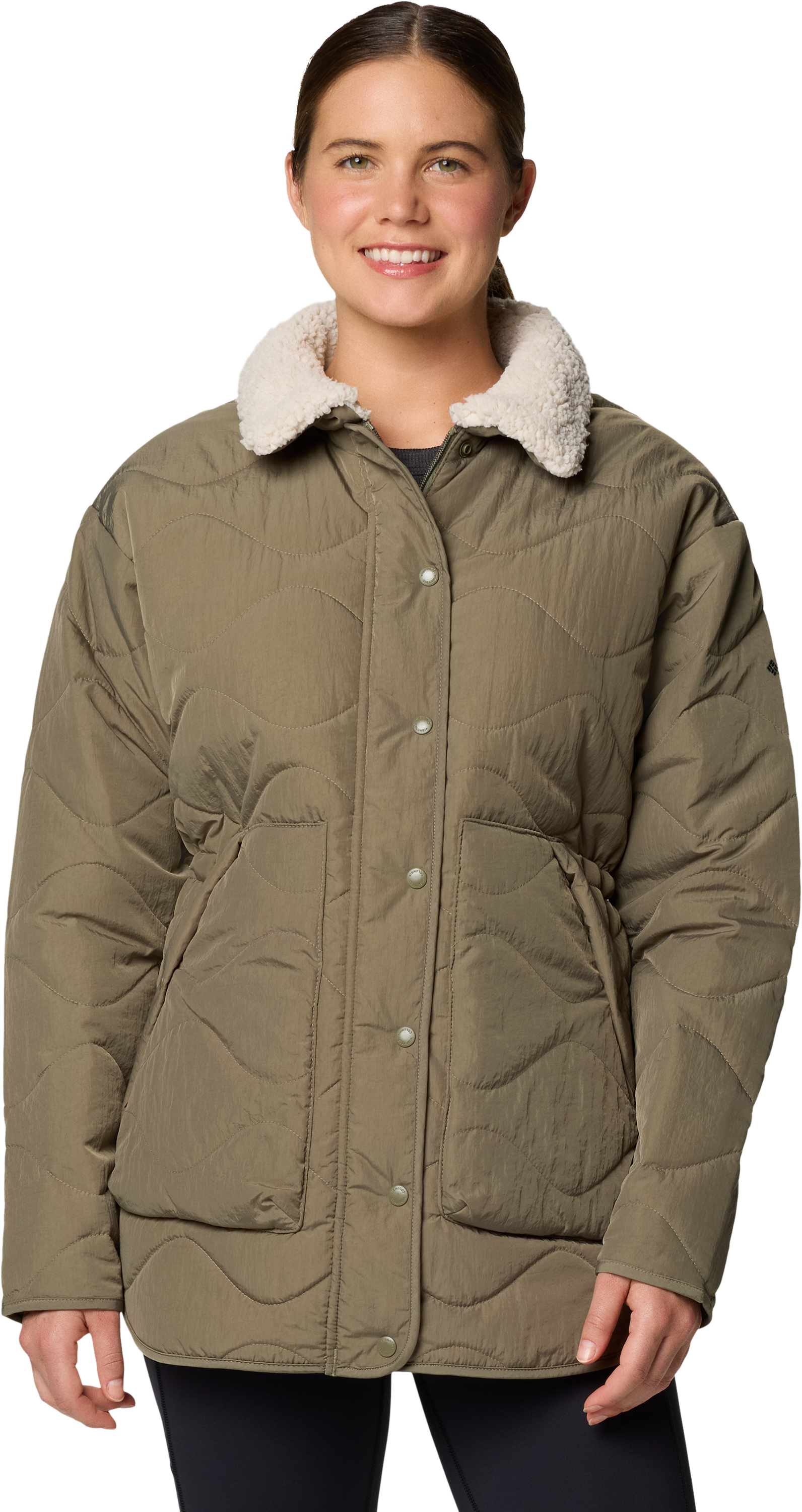 Image of Columbia Birchwood II Quilted Jacket for Ladies - Stone Green - XL