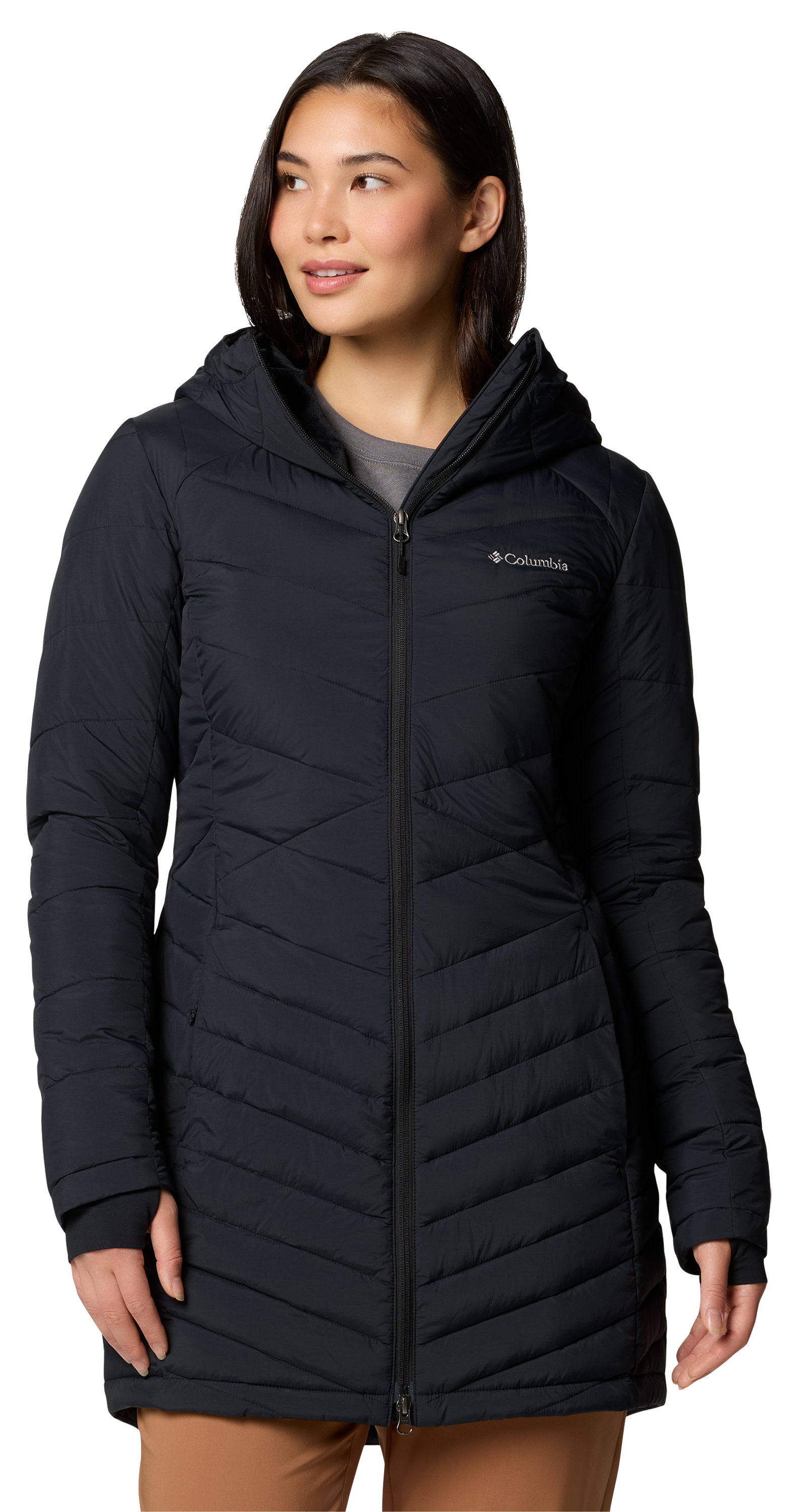 Image of Columbia Joy Peak II Mid Hooded Jacket for Ladies - Black - S